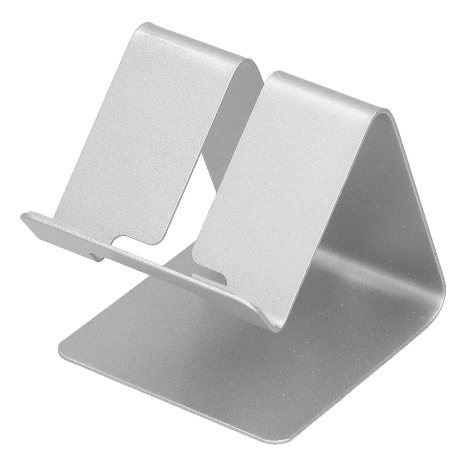 Cell Phone Holder Aluminum Alloy Lightweight and Portable Desk Phone Stand for Mobile Phones and TabletsSilver - Image 1