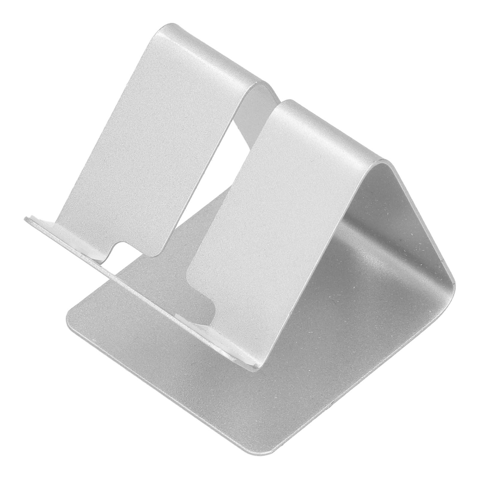 Cell Phone Holder Aluminum Alloy Lightweight and Portable Desk Phone Stand for Mobile Phones and TabletsSilver - Image 2