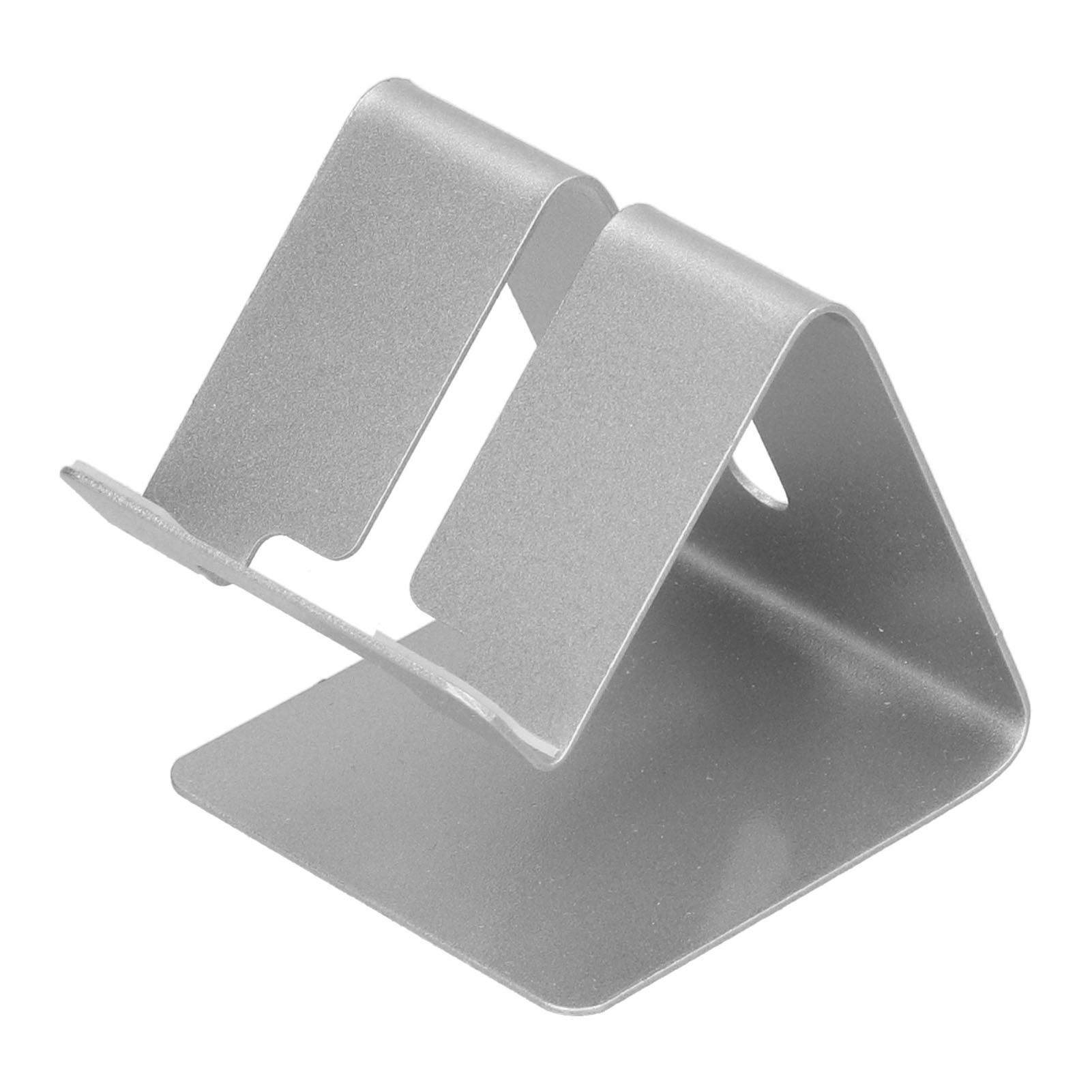 Cell Phone Holder Aluminum Alloy Lightweight and Portable Desk Phone Stand for Mobile Phones and TabletsSilver - Image 4