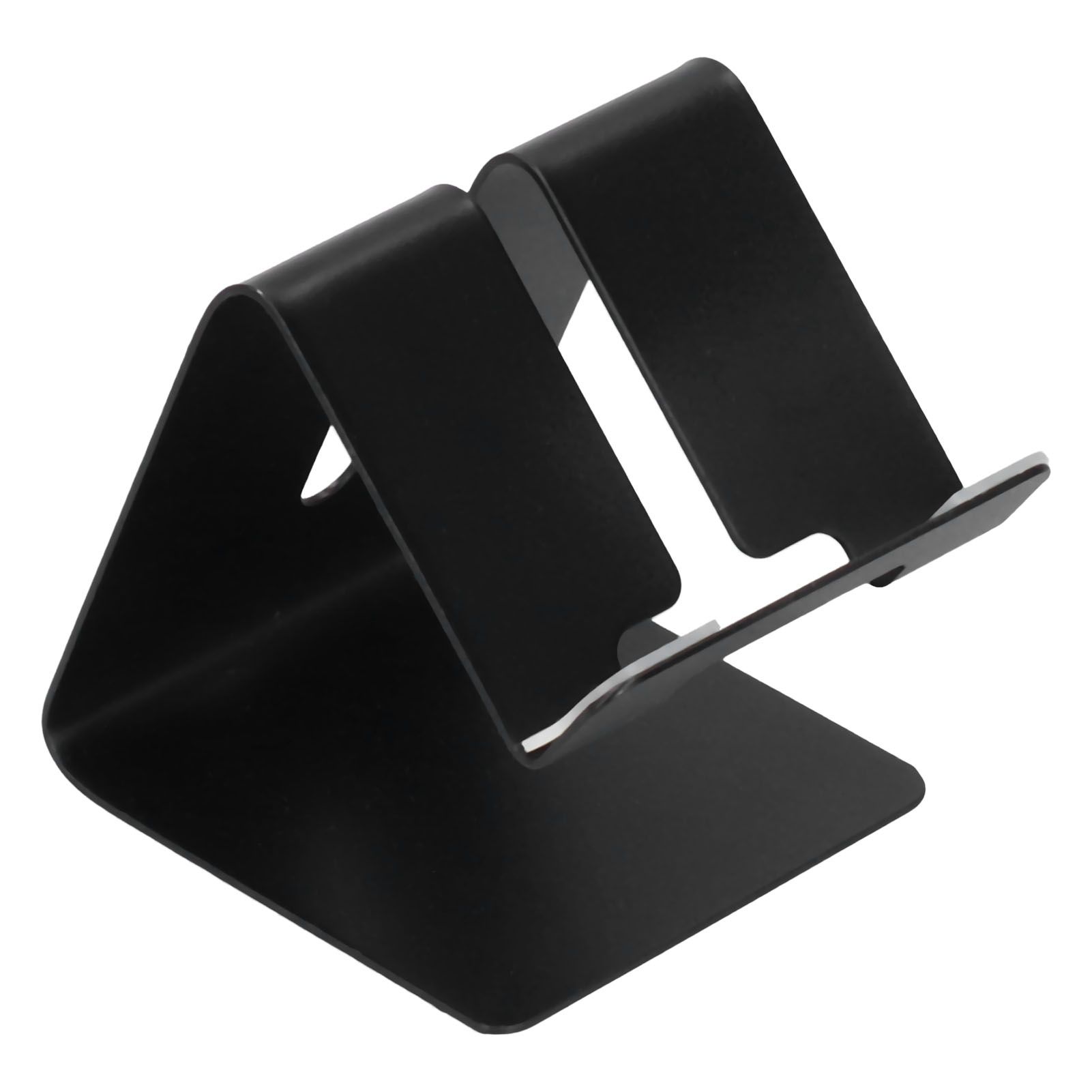 Cell Phone Holder Aluminum Alloy Lightweight and Portable Desk Phone Stand for Mobile Phones and TabletsBlack - Image 5