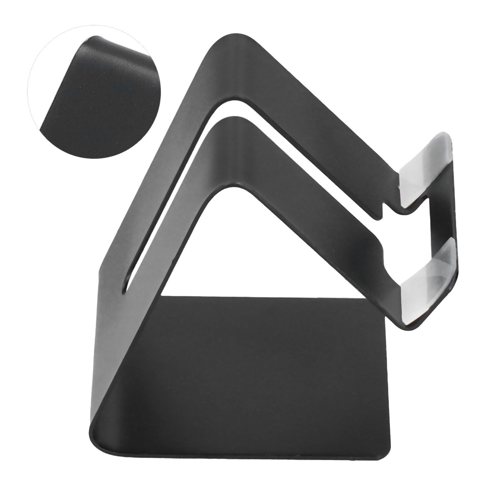 Cell Phone Holder Aluminum Alloy Lightweight and Portable Desk Phone Stand for Mobile Phones and TabletsBlack - Image 7