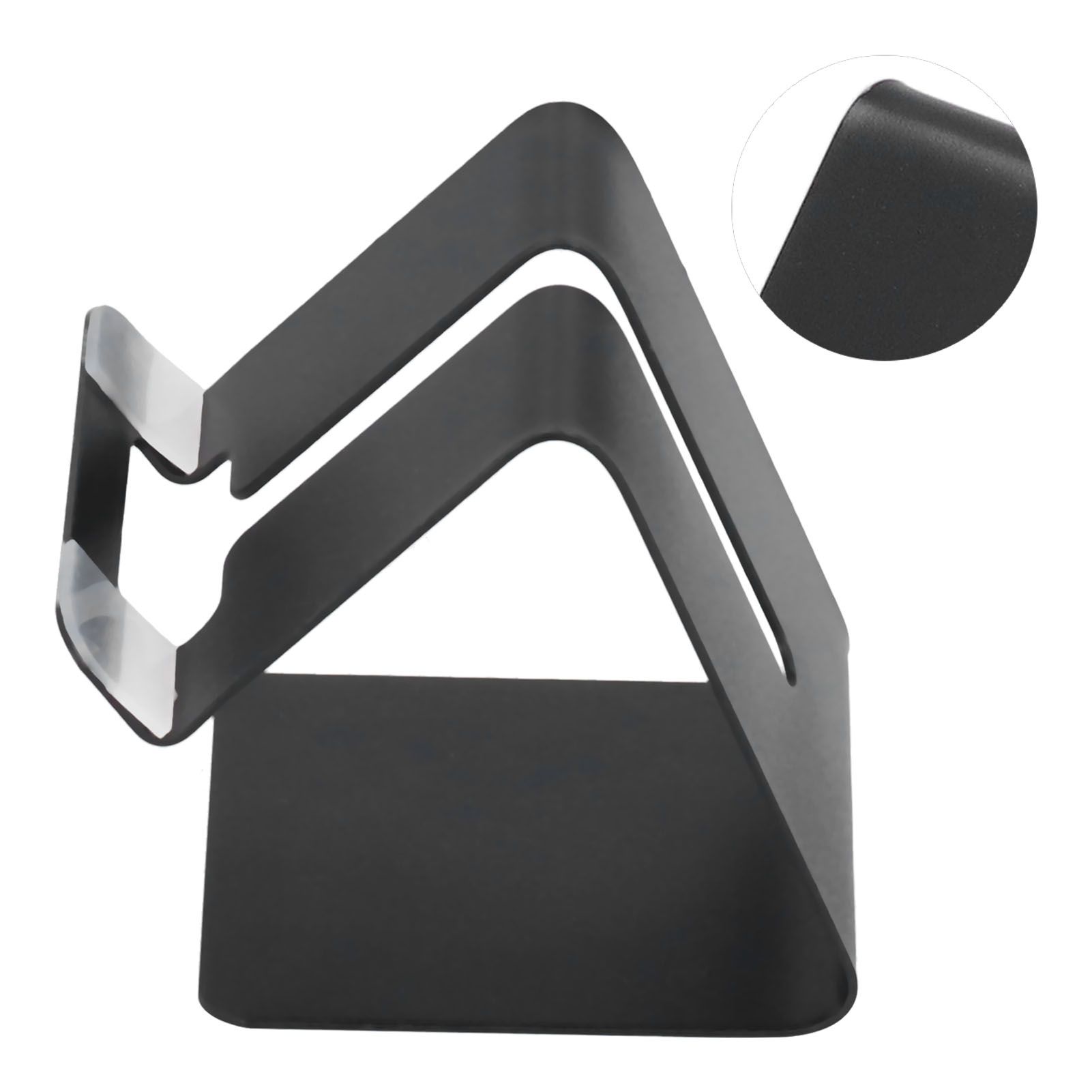 Cell Phone Holder Aluminum Alloy Lightweight and Portable Desk Phone Stand for Mobile Phones and TabletsBlack - Image 8