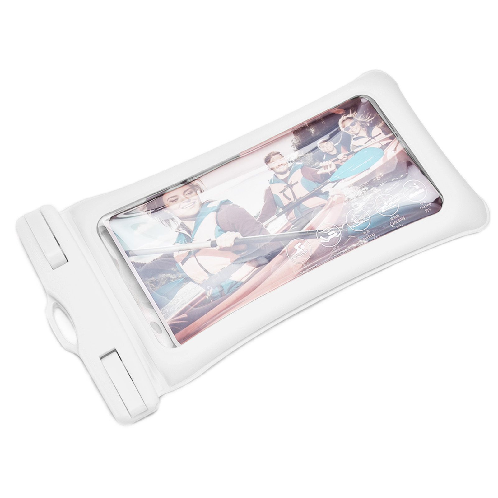 TPU Universal Floating Waterproof Phone Bag Pouch Cover with Lanyard for Below 7.2‑inch PhoneWhite - Image 4