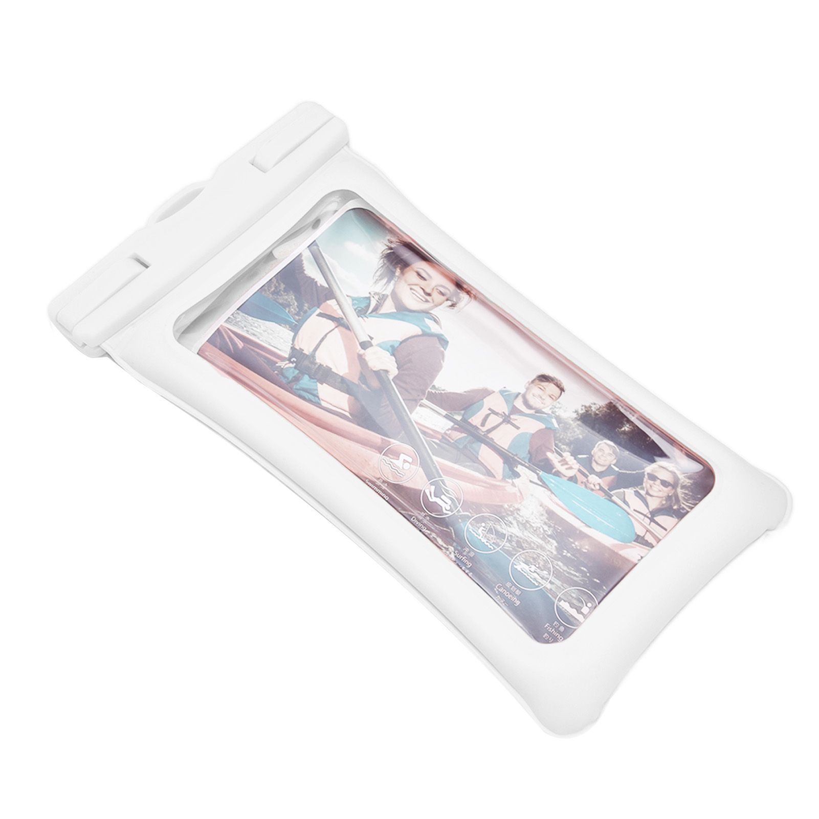 TPU Universal Floating Waterproof Phone Bag Pouch Cover with Lanyard for Below 7.2‑inch PhoneWhite - Image 7
