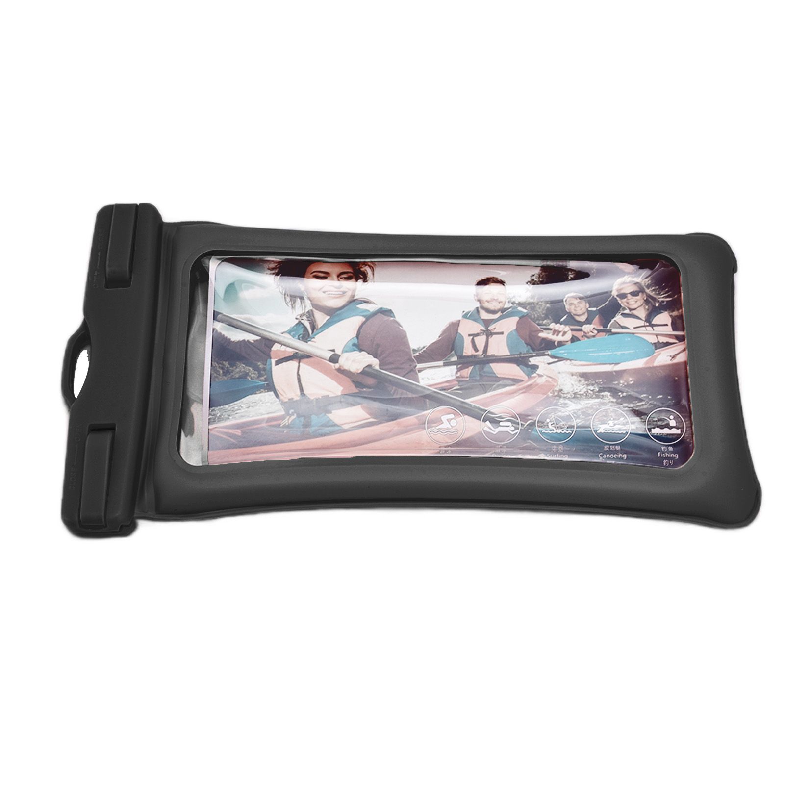 TPU Universal Floating Waterproof Phone Bag Pouch Cover with Lanyard for Below 7.2‑inch PhoneBlack - Image 2