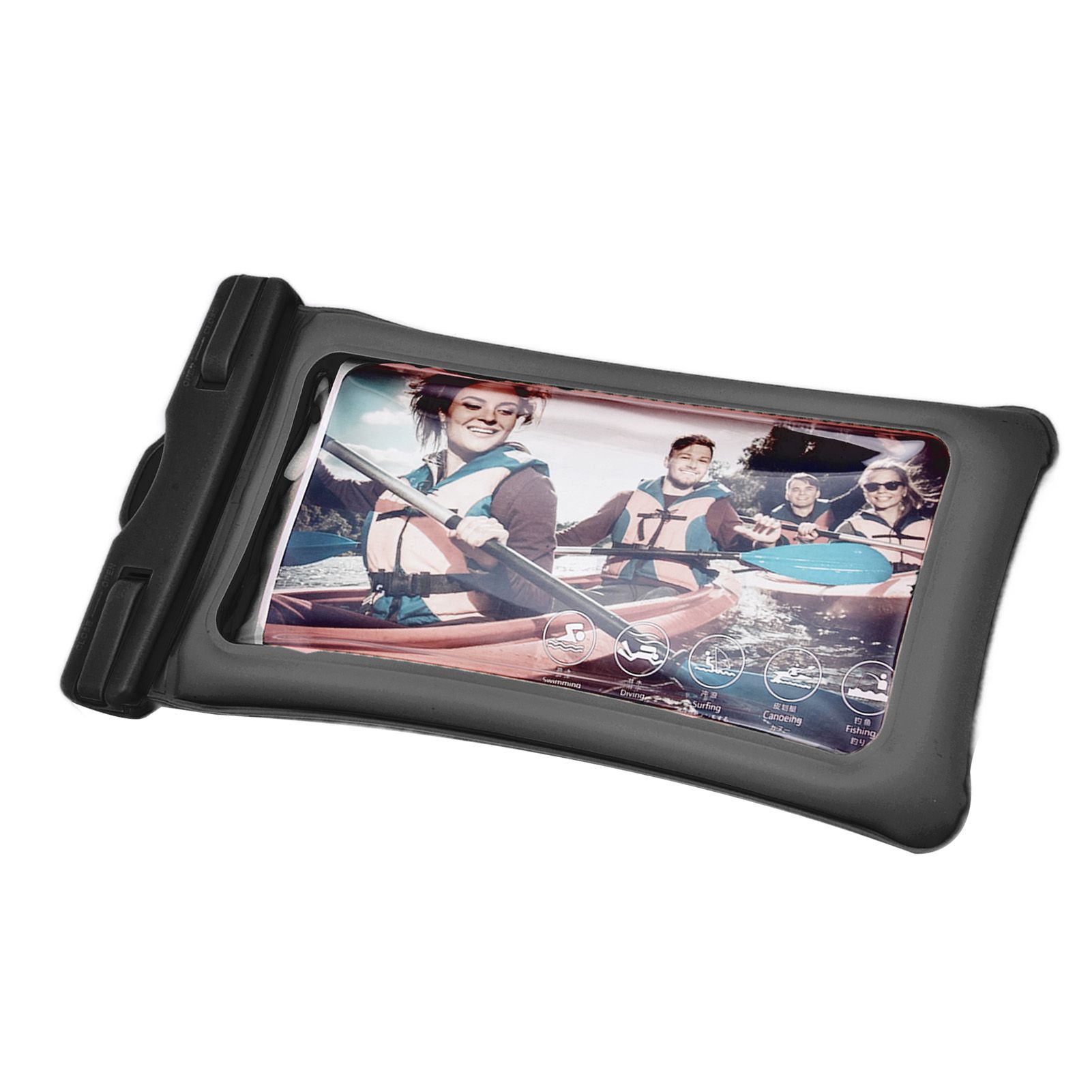 TPU Universal Floating Waterproof Phone Bag Pouch Cover with Lanyard for Below 7.2‑inch PhoneBlack - Image 3