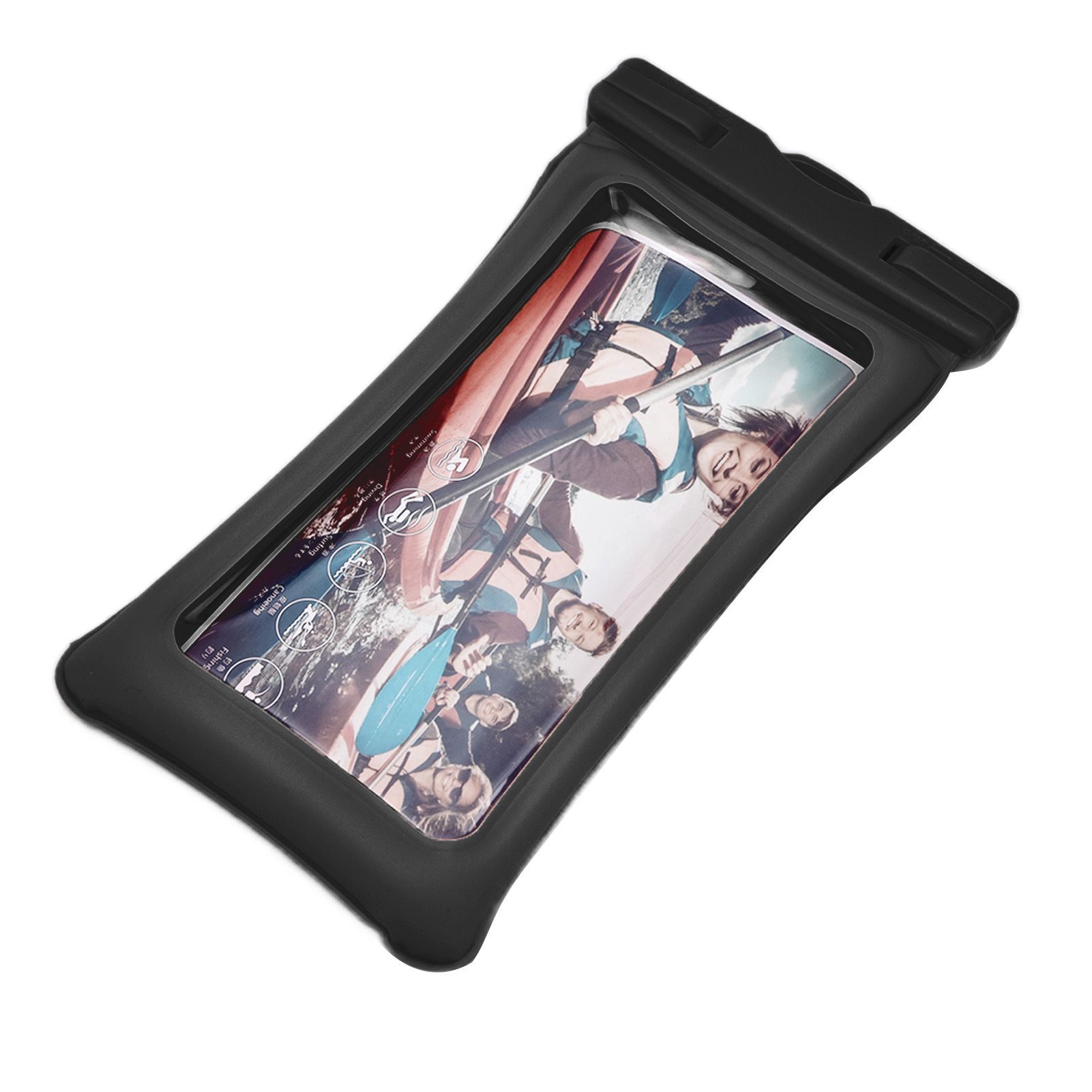 TPU Universal Floating Waterproof Phone Bag Pouch Cover with Lanyard for Below 7.2‑inch PhoneBlack - Image 5