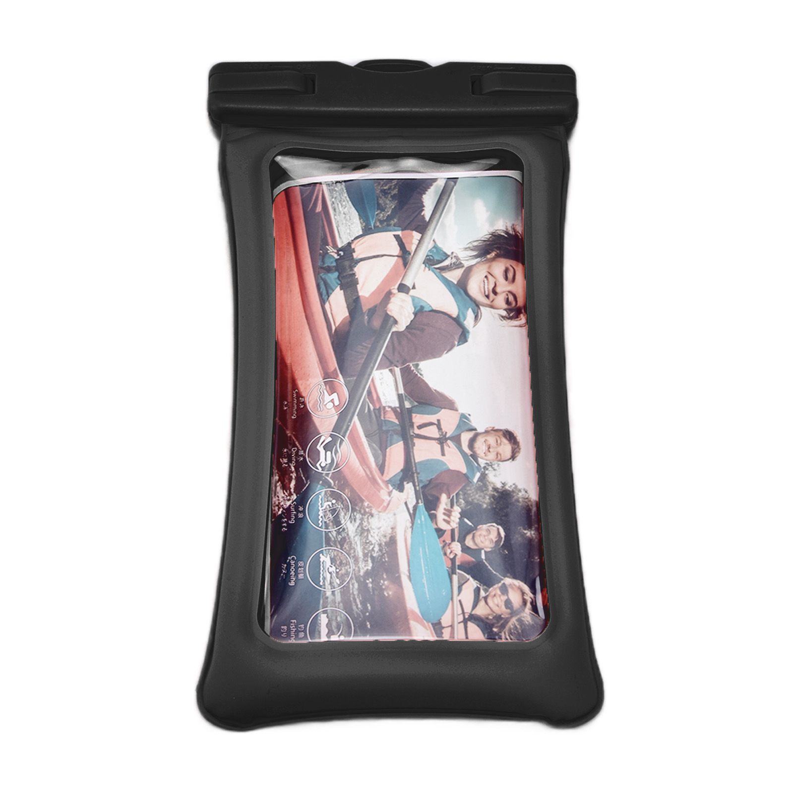 TPU Universal Floating Waterproof Phone Bag Pouch Cover with Lanyard for Below 7.2‑inch PhoneBlack - Image 6