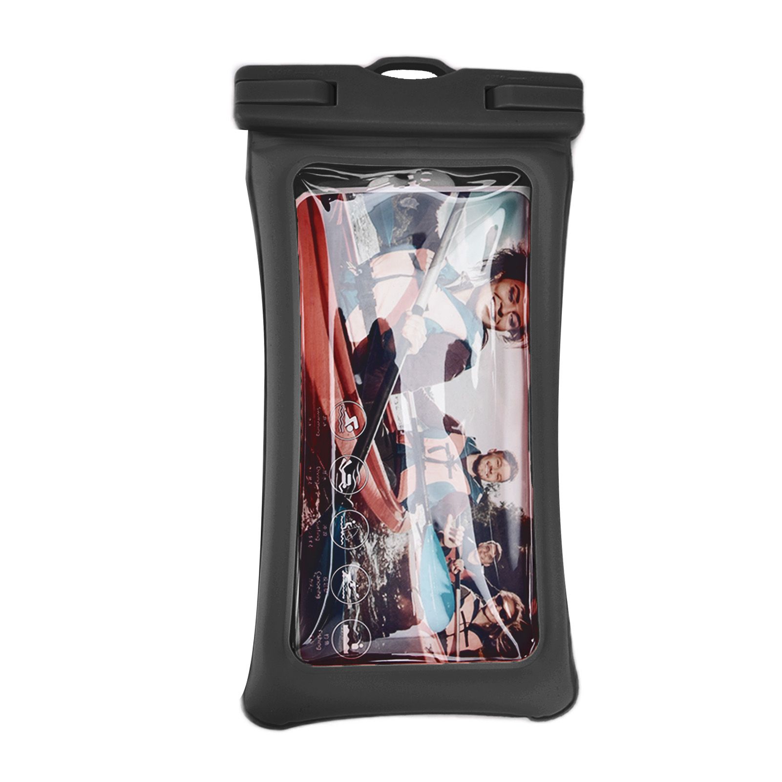 TPU Universal Floating Waterproof Phone Bag Pouch Cover with Lanyard for Below 7.2‑inch PhoneBlack - Image 7