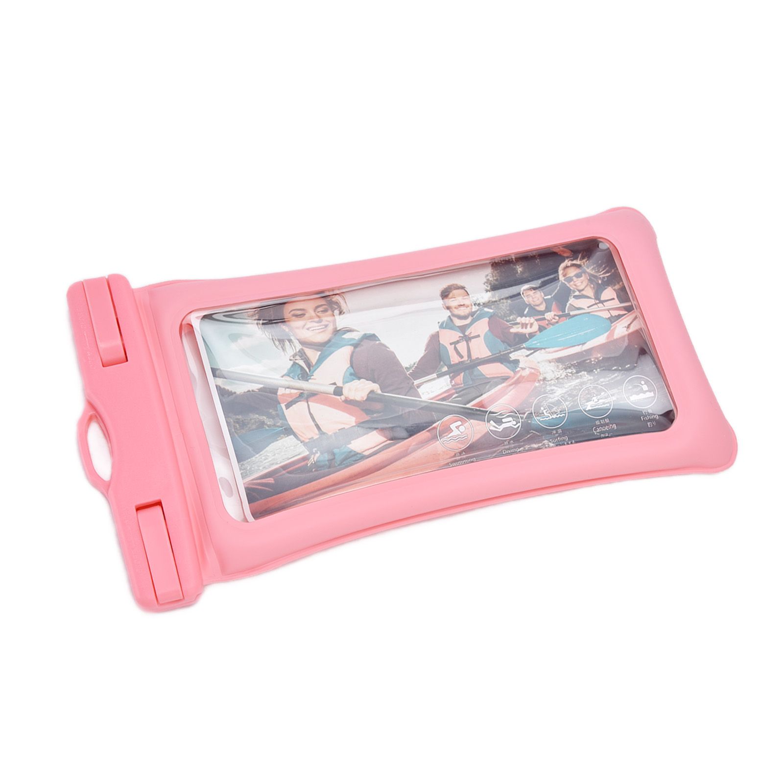 TPU Universal Floating Waterproof Phone Bag Pouch Cover with Lanyard for Below 7.2‑inch PhonePink - Image 4