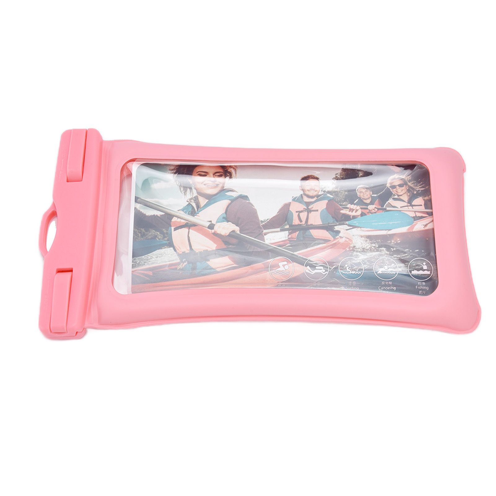 TPU Universal Floating Waterproof Phone Bag Pouch Cover with Lanyard for Below 7.2‑inch PhonePink - Image 5