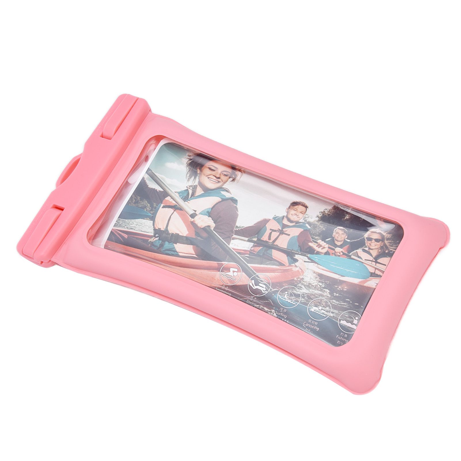TPU Universal Floating Waterproof Phone Bag Pouch Cover with Lanyard for Below 7.2‑inch PhonePink - Image 6