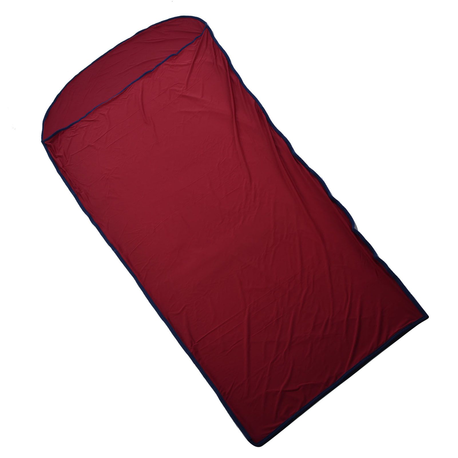 Sleeping Bag Liner Ultralight Multifunctional Elastic Sleeping Sack Liner for Outdoor CampingWine Red - Image 8