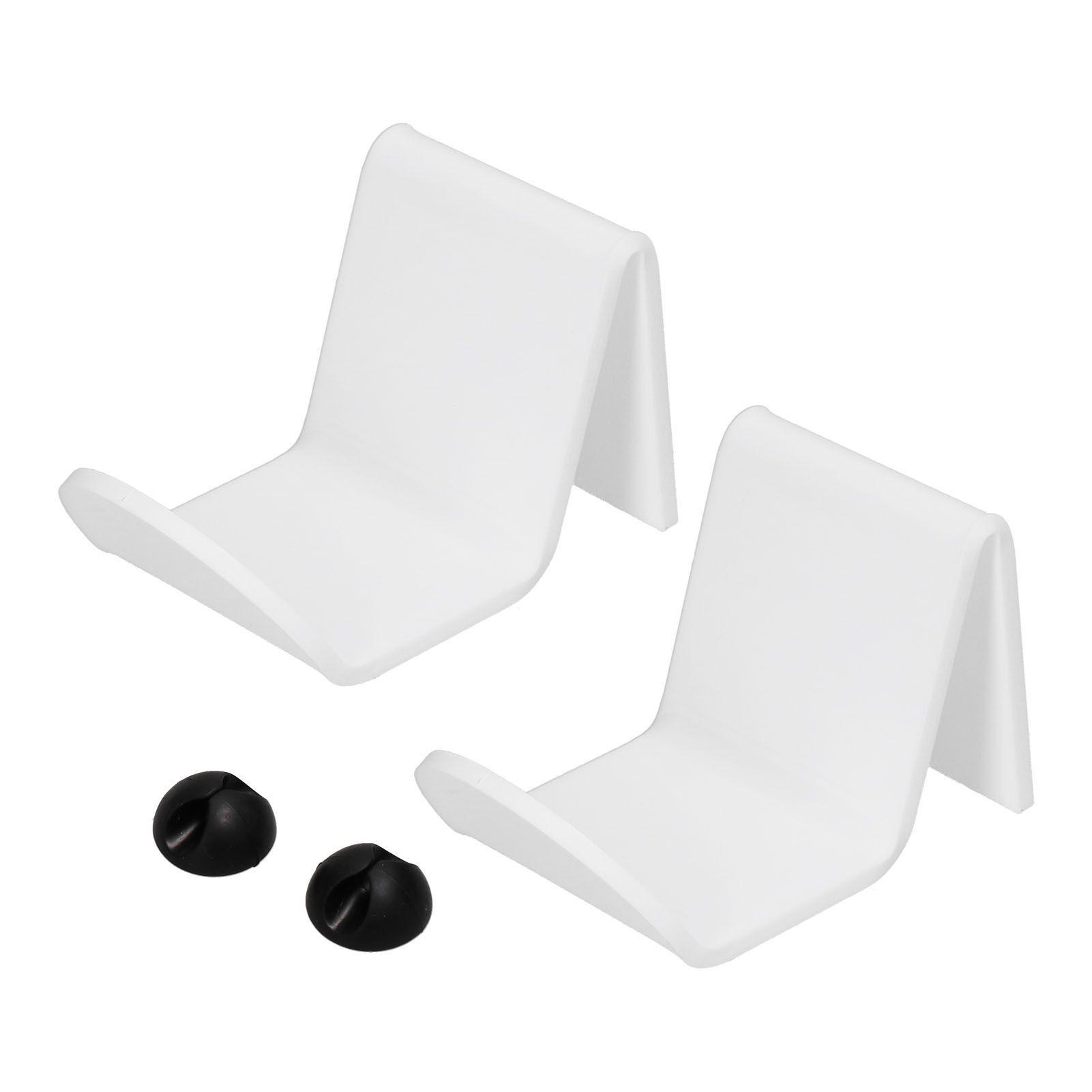 2pcs Game Controller Stand White Acrylic Durable Gamepad Holder with Wire Clamp for Gamepad Headphone Organizing - Image 1