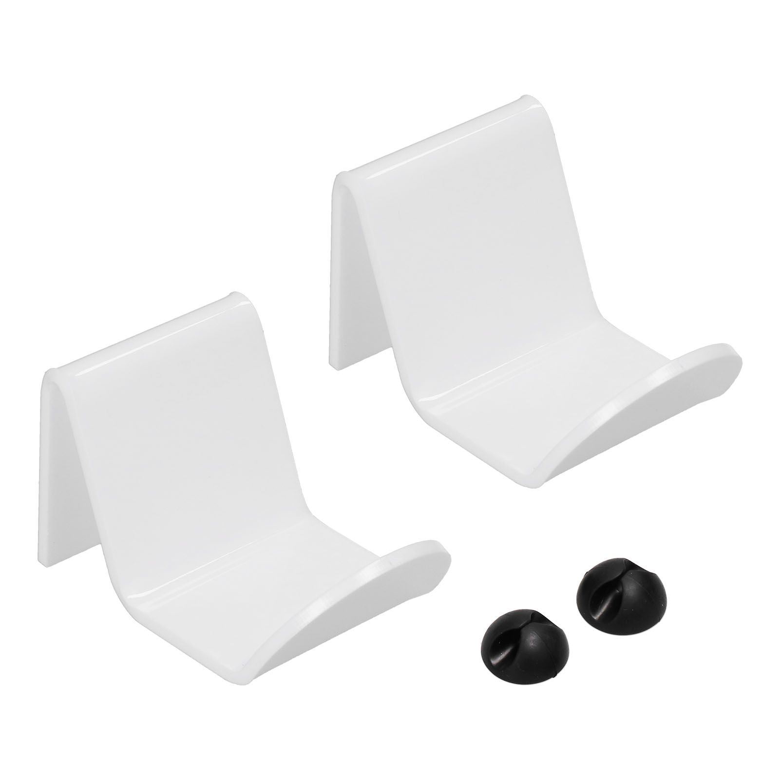 2pcs Game Controller Stand White Acrylic Durable Gamepad Holder with Wire Clamp for Gamepad Headphone Organizing - Image 2