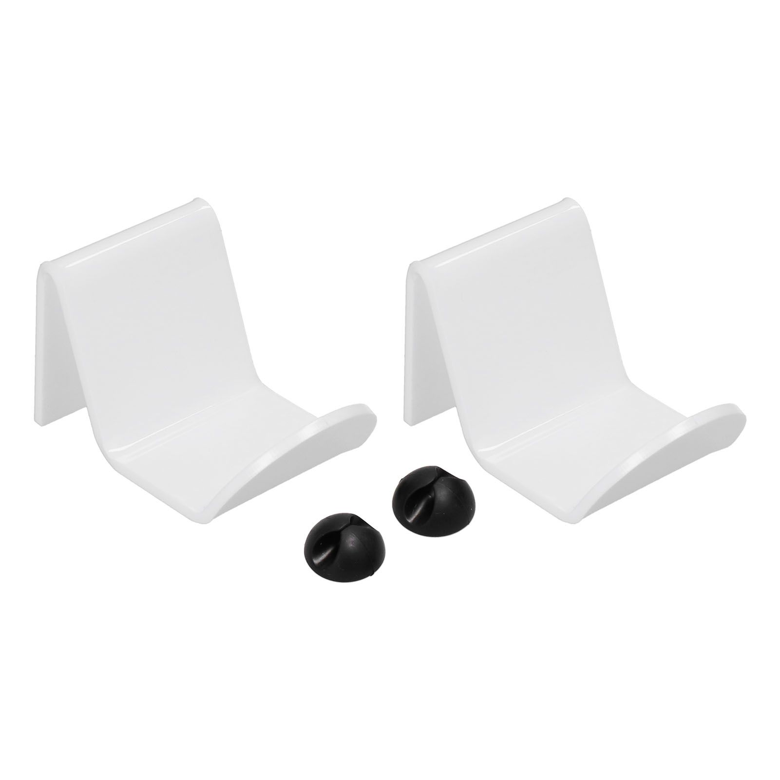 2pcs Game Controller Stand White Acrylic Durable Gamepad Holder with Wire Clamp for Gamepad Headphone Organizing - Image 3