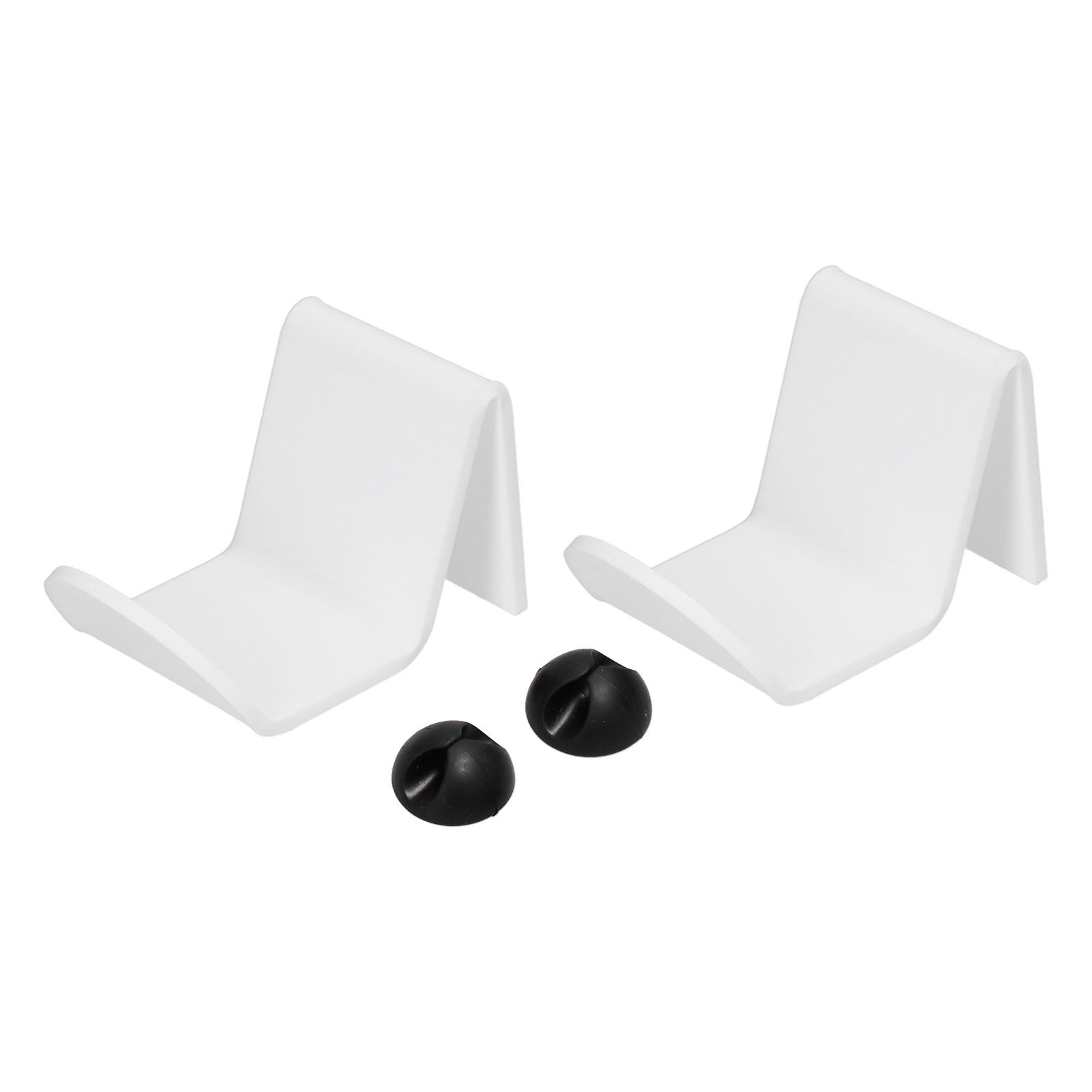 2pcs Game Controller Stand White Acrylic Durable Gamepad Holder with Wire Clamp for Gamepad Headphone Organizing - Image 4