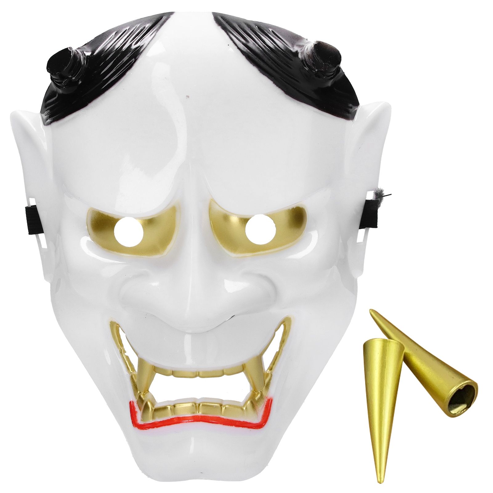 Halloween Festival Costume Horrible Mask Decorative Cosplay Makeup Props for Women MenWhite - Image 1