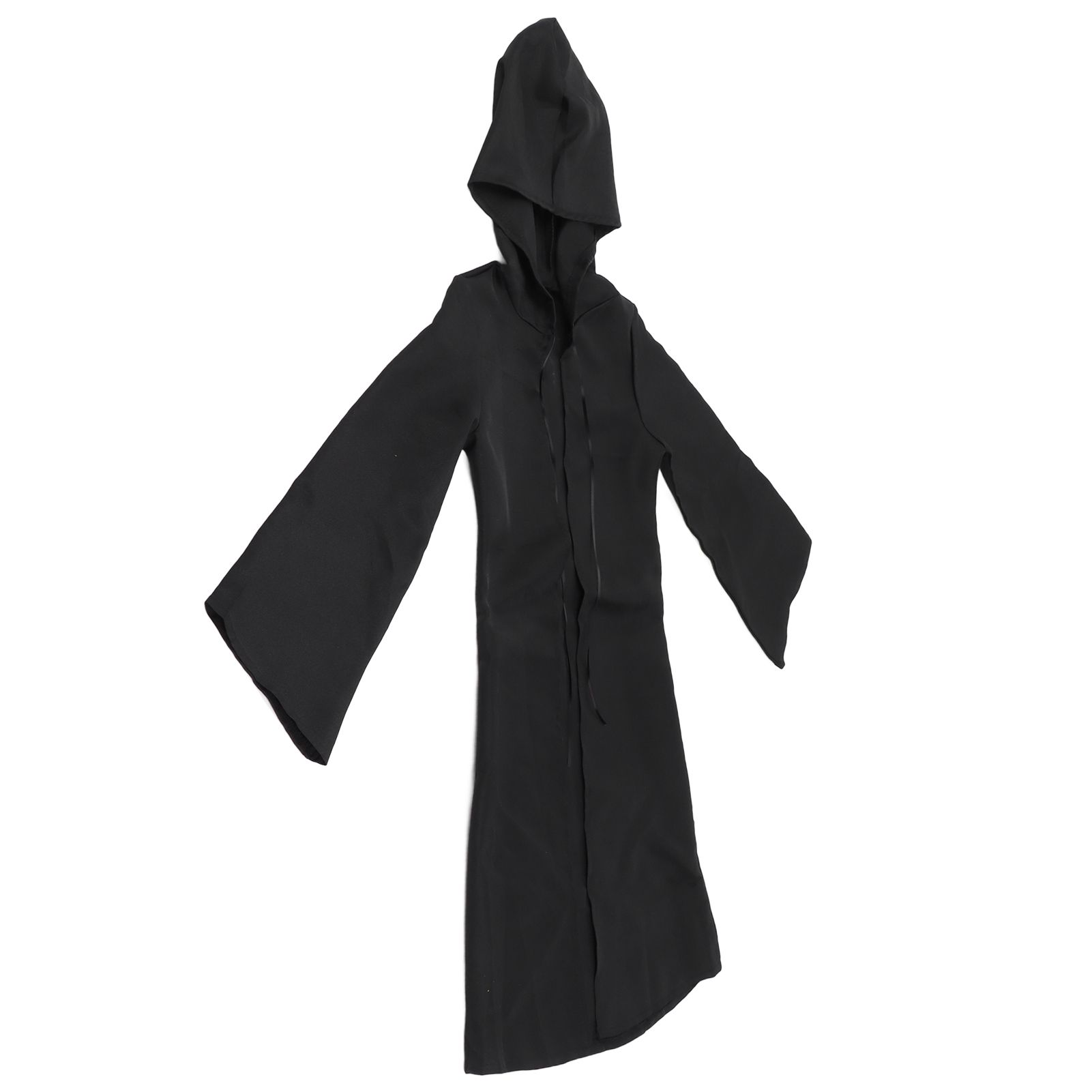 Halloween Hooded Black Cape Unisex Long Cloak Cosplay Dress Clothing Costume Party for AdultM - Image 8