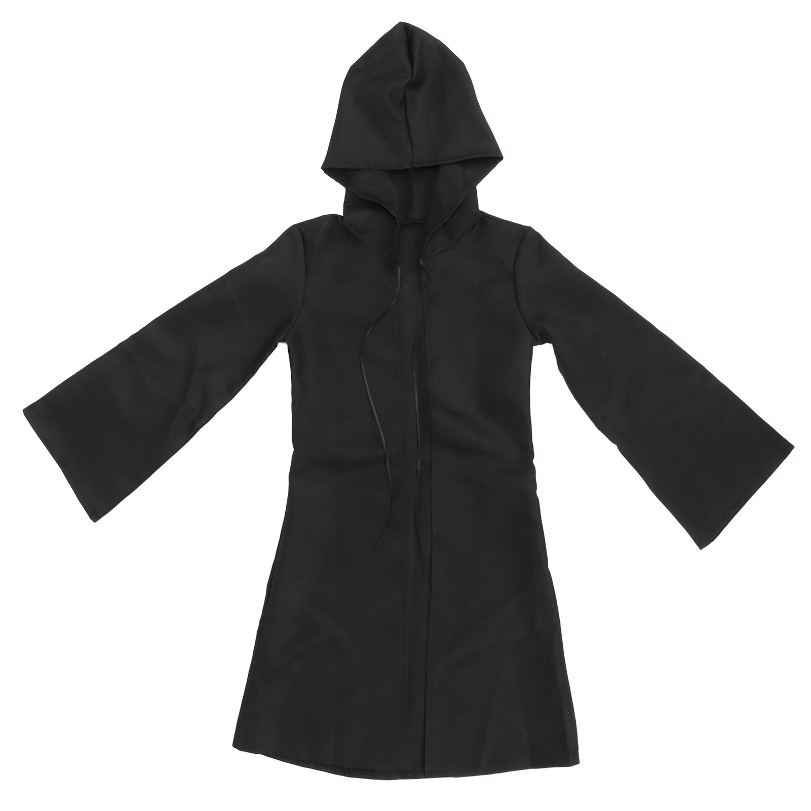Halloween Hooded Black Cape Unisex Long Cloak Cosplay Dress Clothing Costume Party for AdultL - Image 1