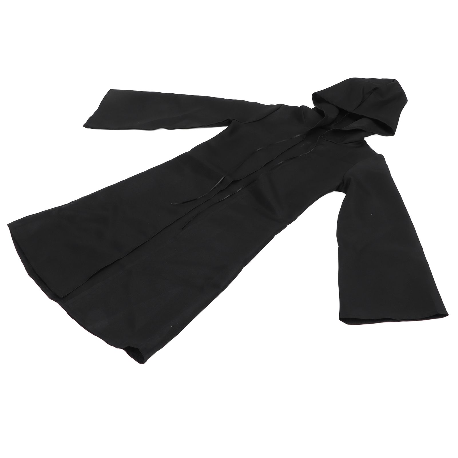 Halloween Hooded Black Cape Unisex Long Cloak Cosplay Dress Clothing Costume Party for AdultL - Image 6