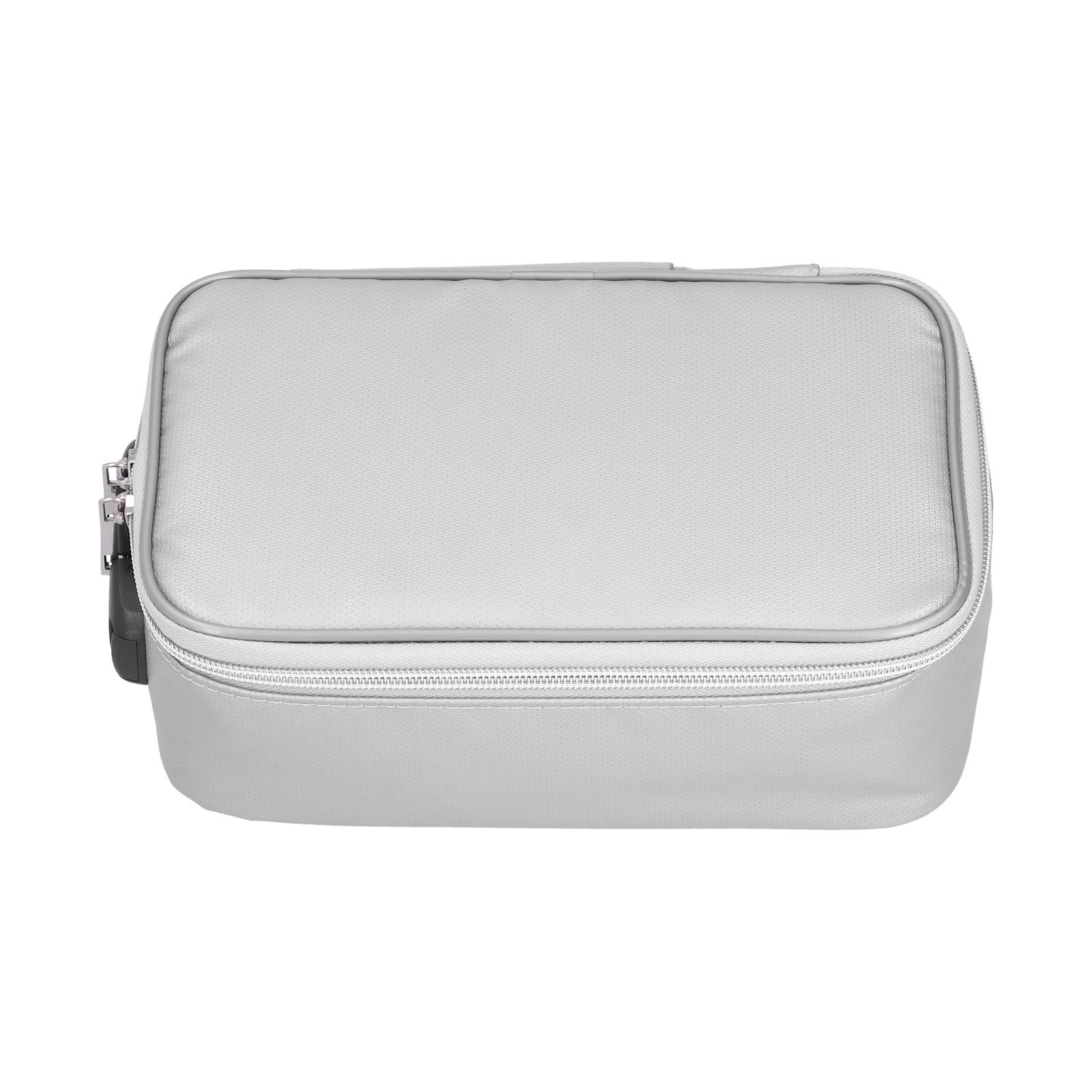 Certificate Storage Bag with Lock Waterproof Fireproof Document Bag File Organizer Bag Passport Money Storage CaseSilver - Image 1