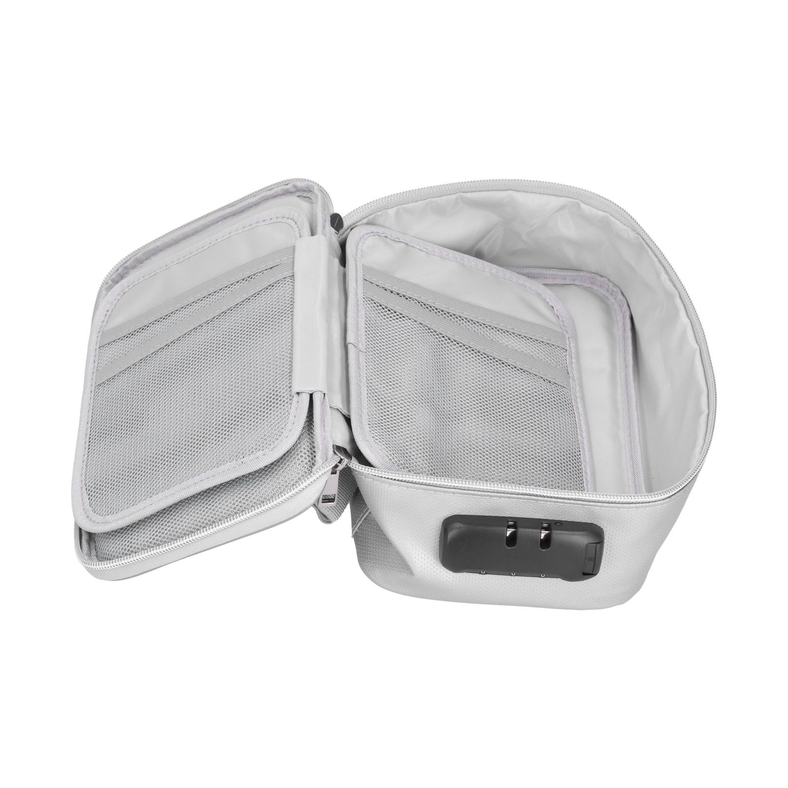 Certificate Storage Bag with Lock Waterproof Fireproof Document Bag File Organizer Bag Passport Money Storage CaseSilver - Image 8