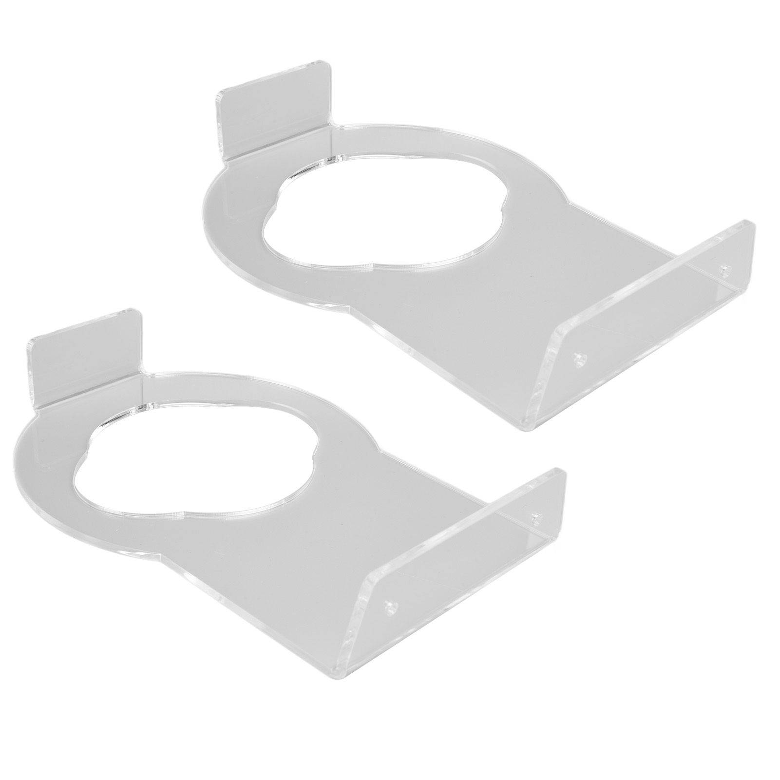 2Pcs Basketball Rack Acrylic Lightweight Small Stable Ball Wall Mount for Home Shop GymnasiumTransparent - Image 2