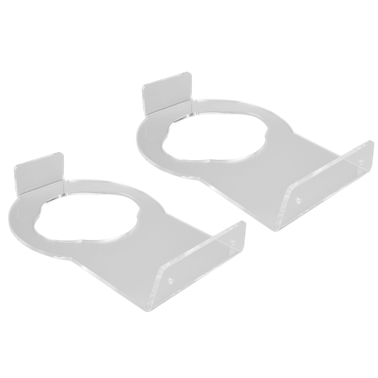 2Pcs Basketball Rack Acrylic Lightweight Small Stable Ball Wall Mount for Home Shop GymnasiumTransparent - Image 3