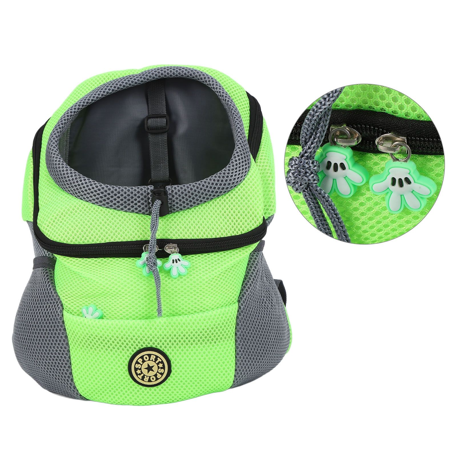 Pet Knapsack Ventilation Comfort Spacious Environmental Protection Nice Appearance Dog BackpackS Green - Image 8