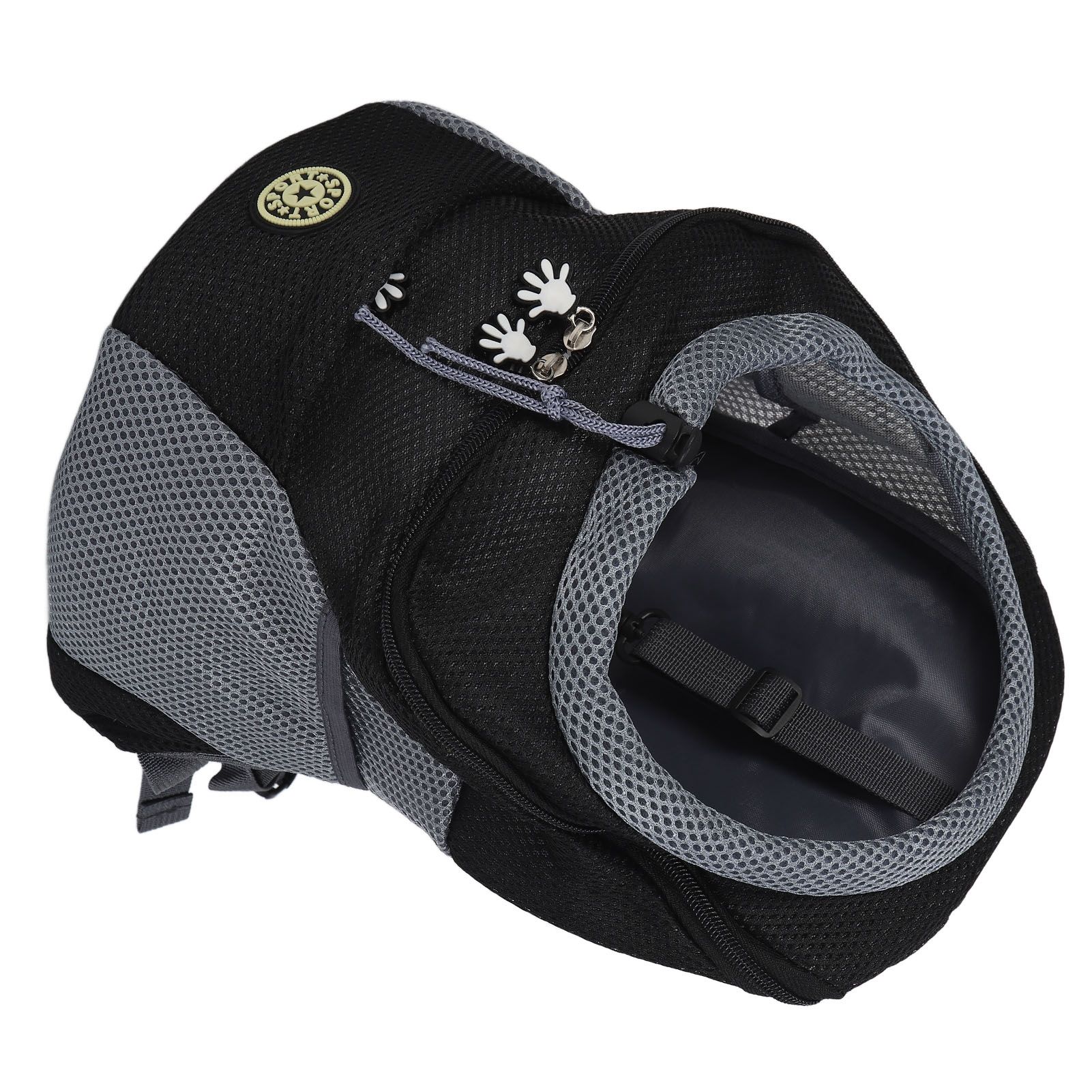 Pet Knapsack Ventilation Comfort Spacious Environmental Protection Nice Appearance Dog BackpackS Black - Image 4