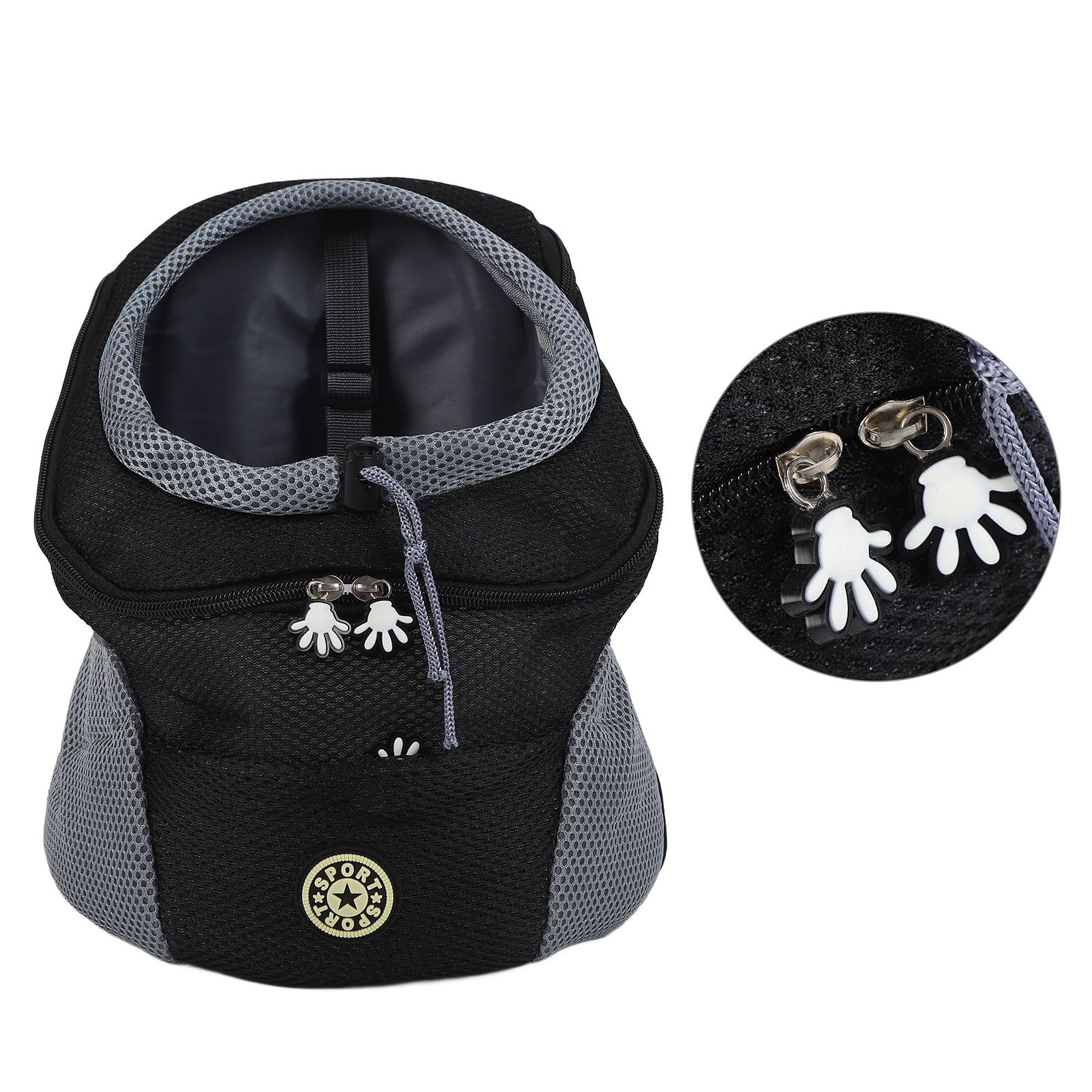 Pet Knapsack Ventilation Comfort Spacious Environmental Protection Nice Appearance Dog BackpackS Black - Image 8