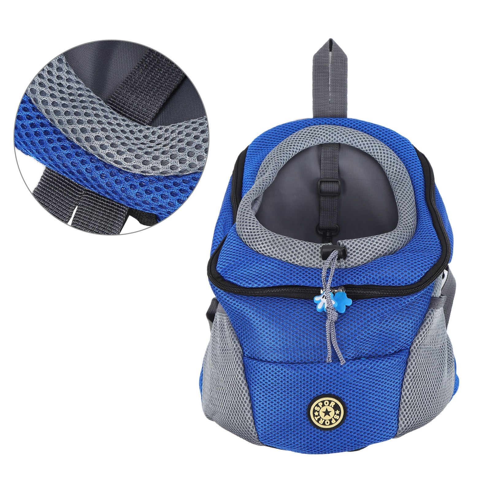 Pet Knapsack Ventilation Comfort Spacious Environmental Protection Nice Appearance Dog BackpackS Blue - Image 8