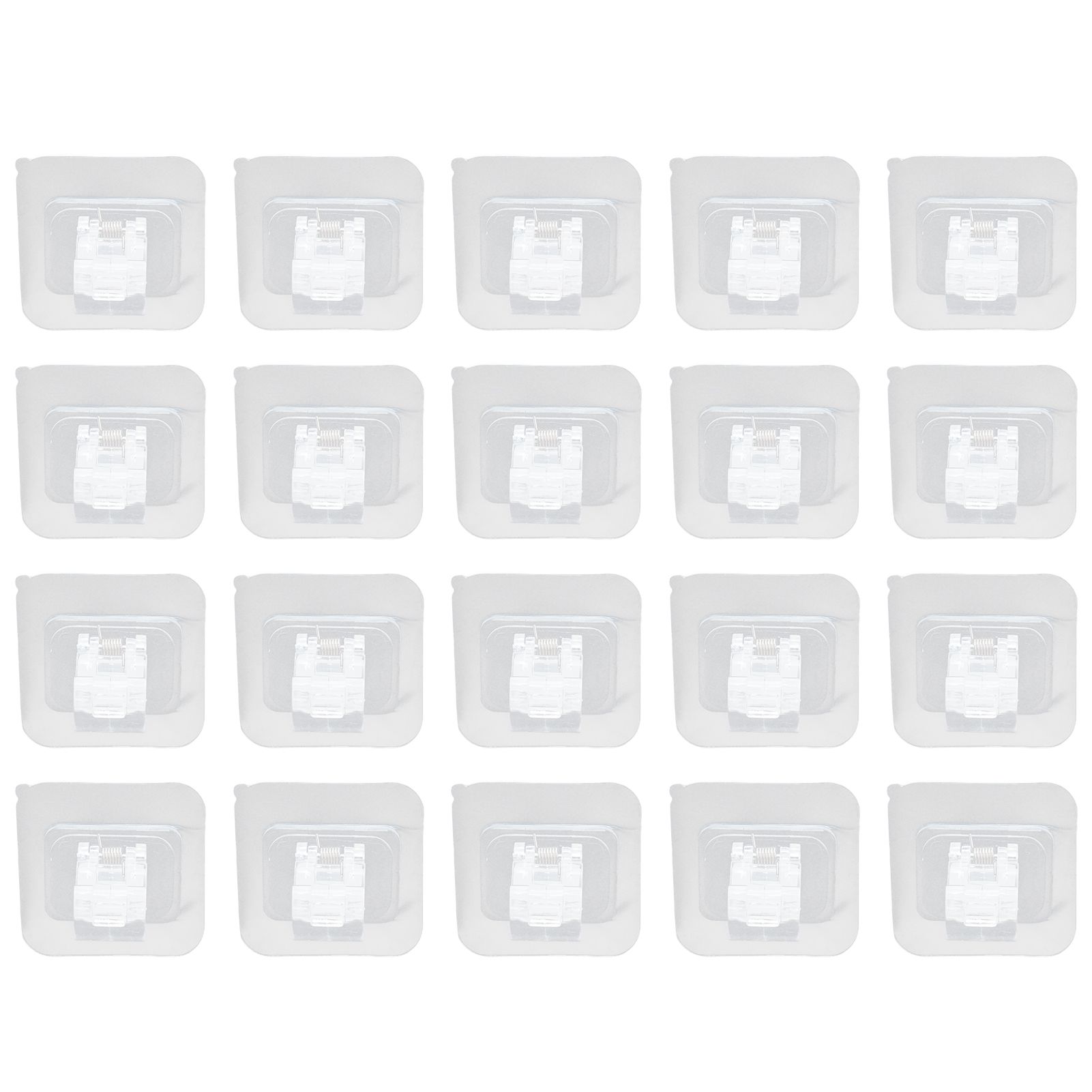 20Pcs Seamless Towel Rod Hook Curtain Rod Hook Fixing Clip for Home Party Gardening - Image 1