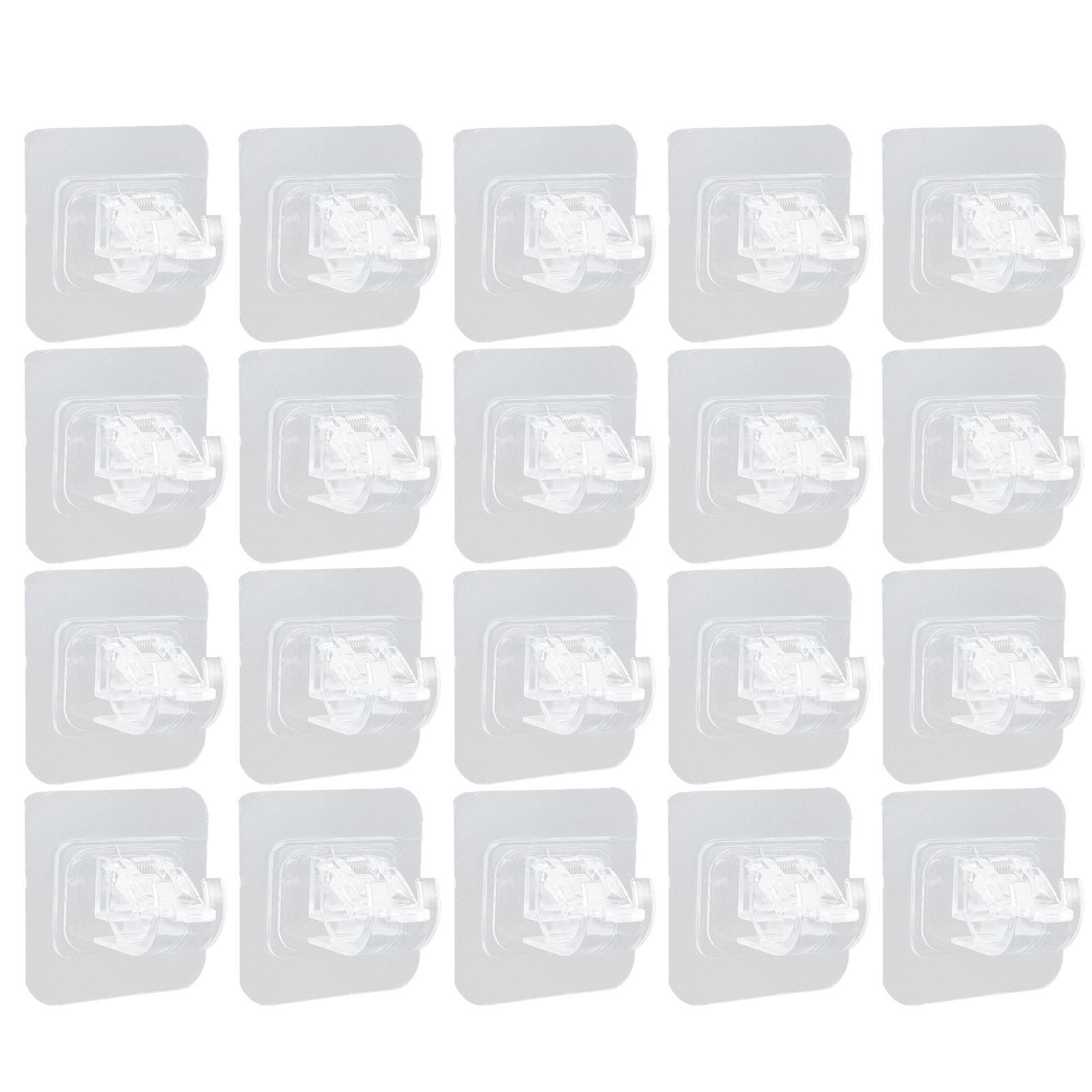 20Pcs Seamless Towel Rod Hook Curtain Rod Hook Fixing Clip for Home Party Gardening - Image 2