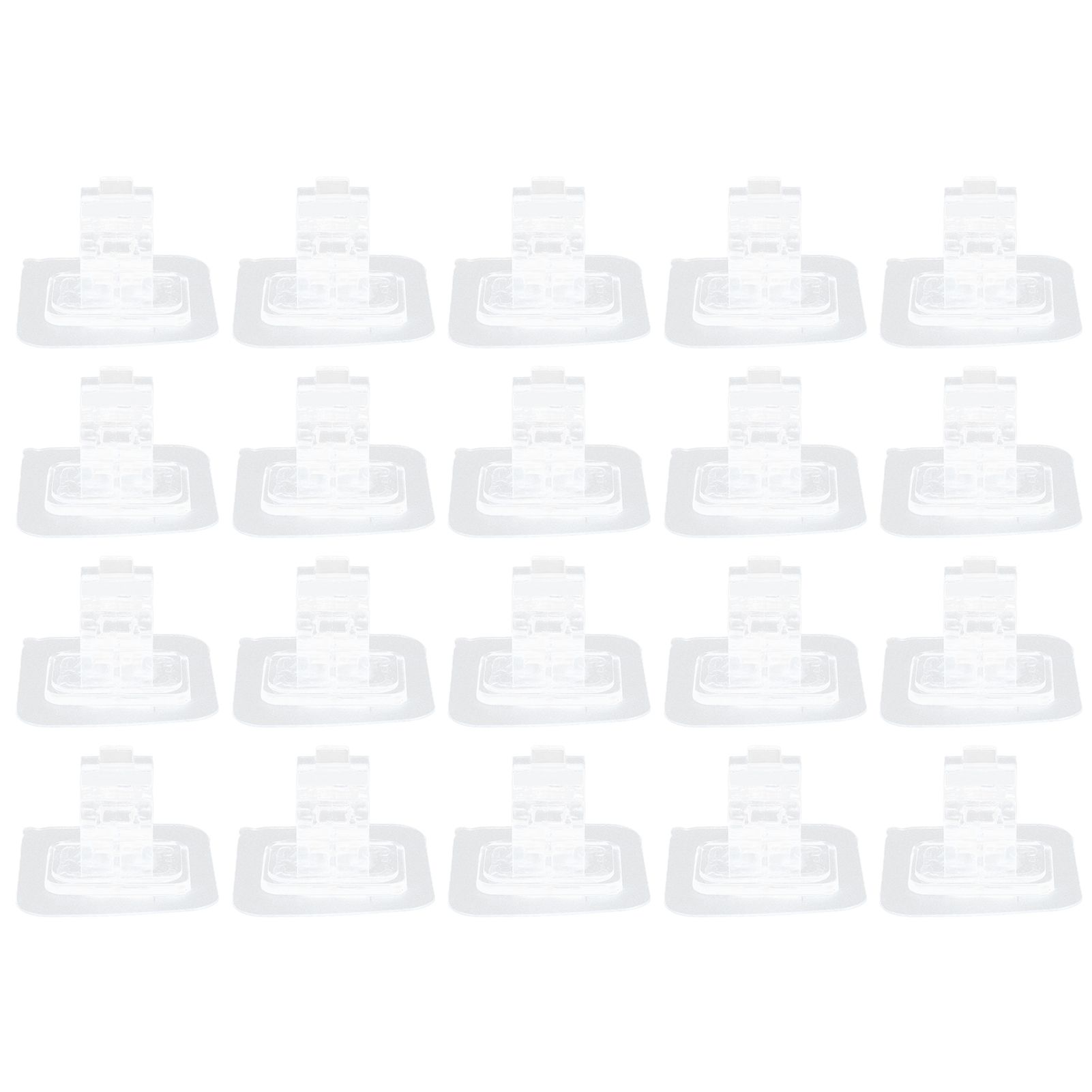 20Pcs Seamless Towel Rod Hook Curtain Rod Hook Fixing Clip for Home Party Gardening - Image 3