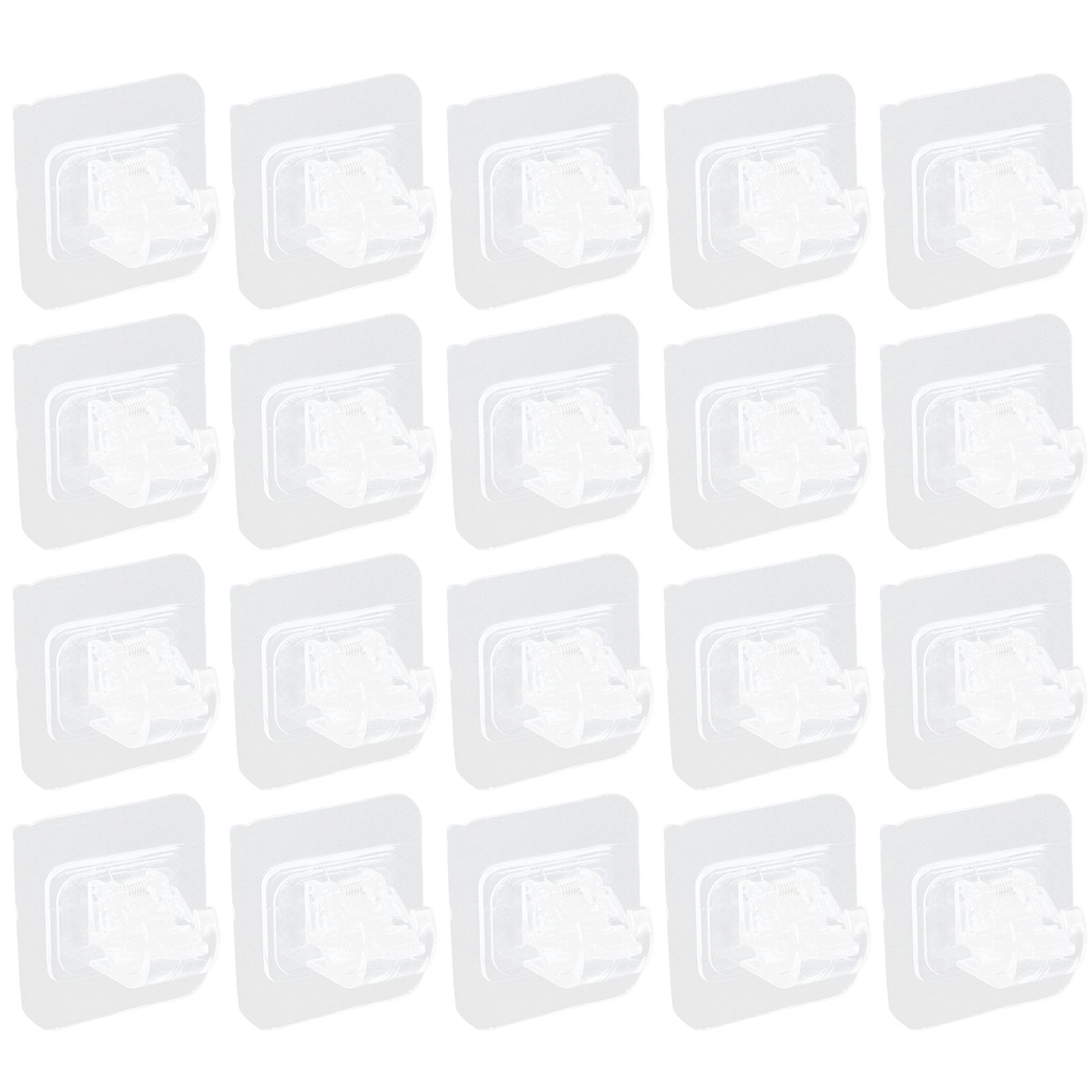 20Pcs Seamless Towel Rod Hook Curtain Rod Hook Fixing Clip for Home Party Gardening - Image 4