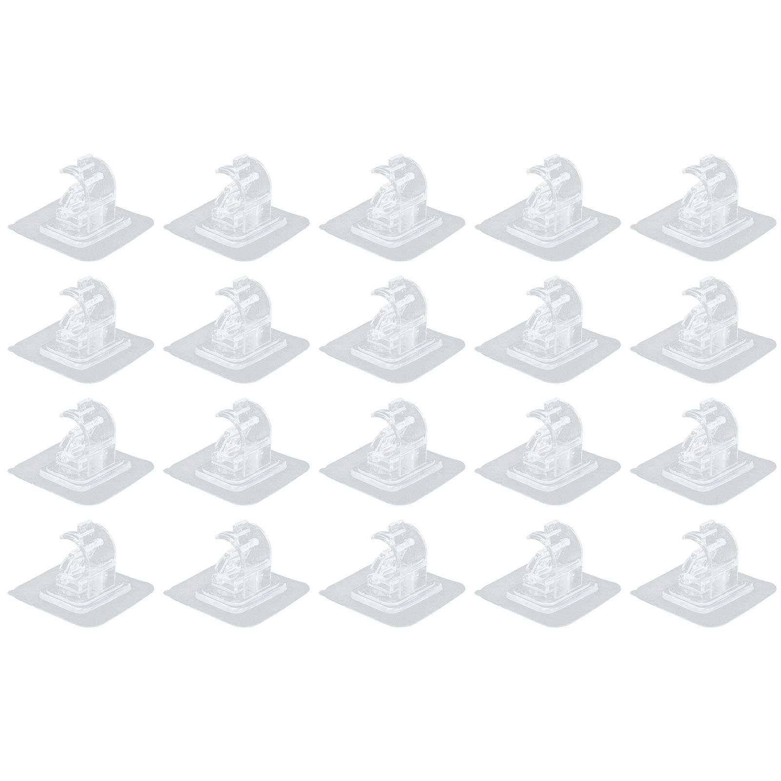 20Pcs Seamless Towel Rod Hook Curtain Rod Hook Fixing Clip for Home Party Gardening - Image 5
