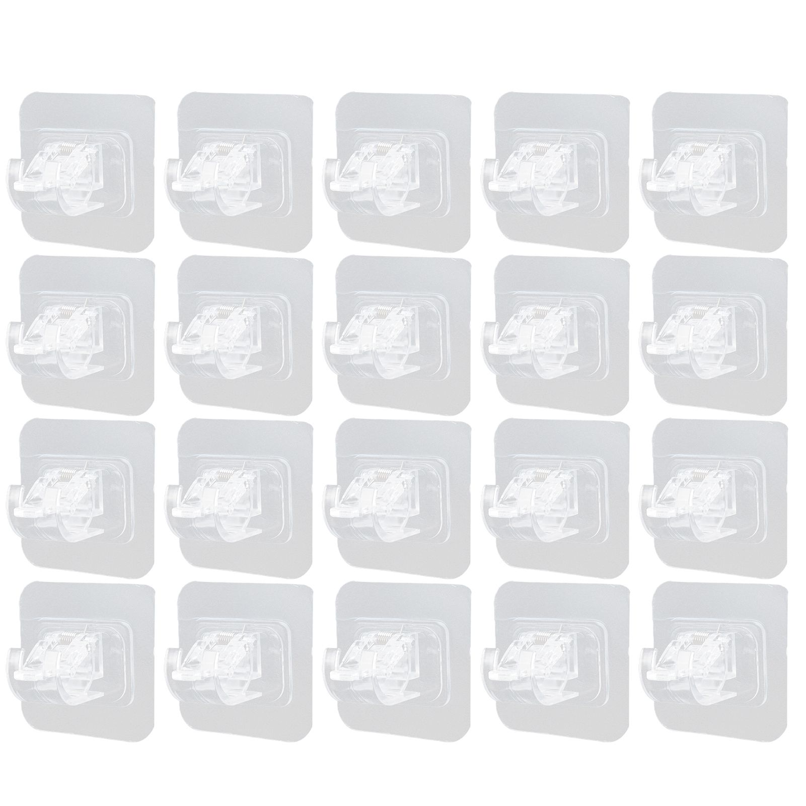 20Pcs Seamless Towel Rod Hook Curtain Rod Hook Fixing Clip for Home Party Gardening - Image 6