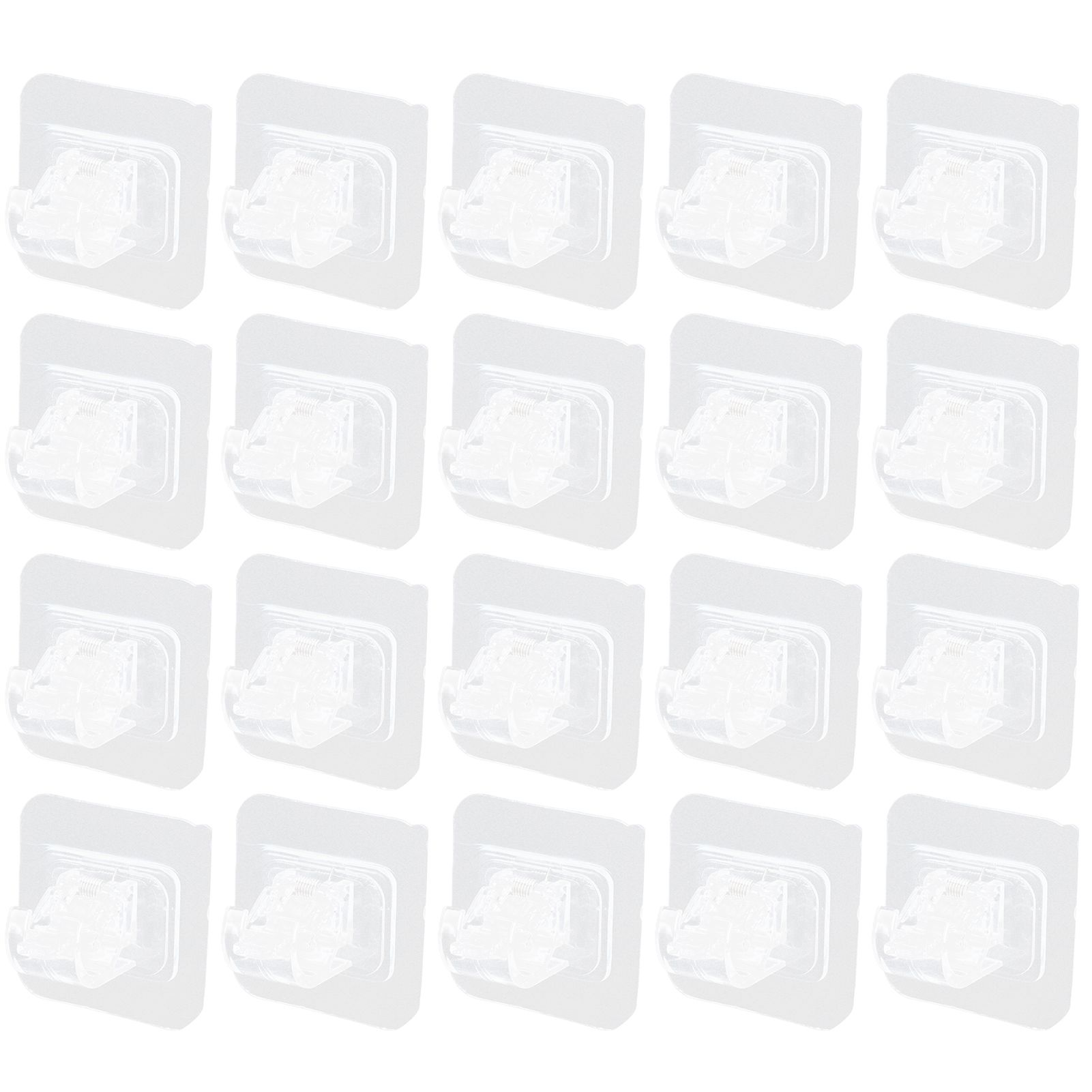 20Pcs Seamless Towel Rod Hook Curtain Rod Hook Fixing Clip for Home Party Gardening - Image 8