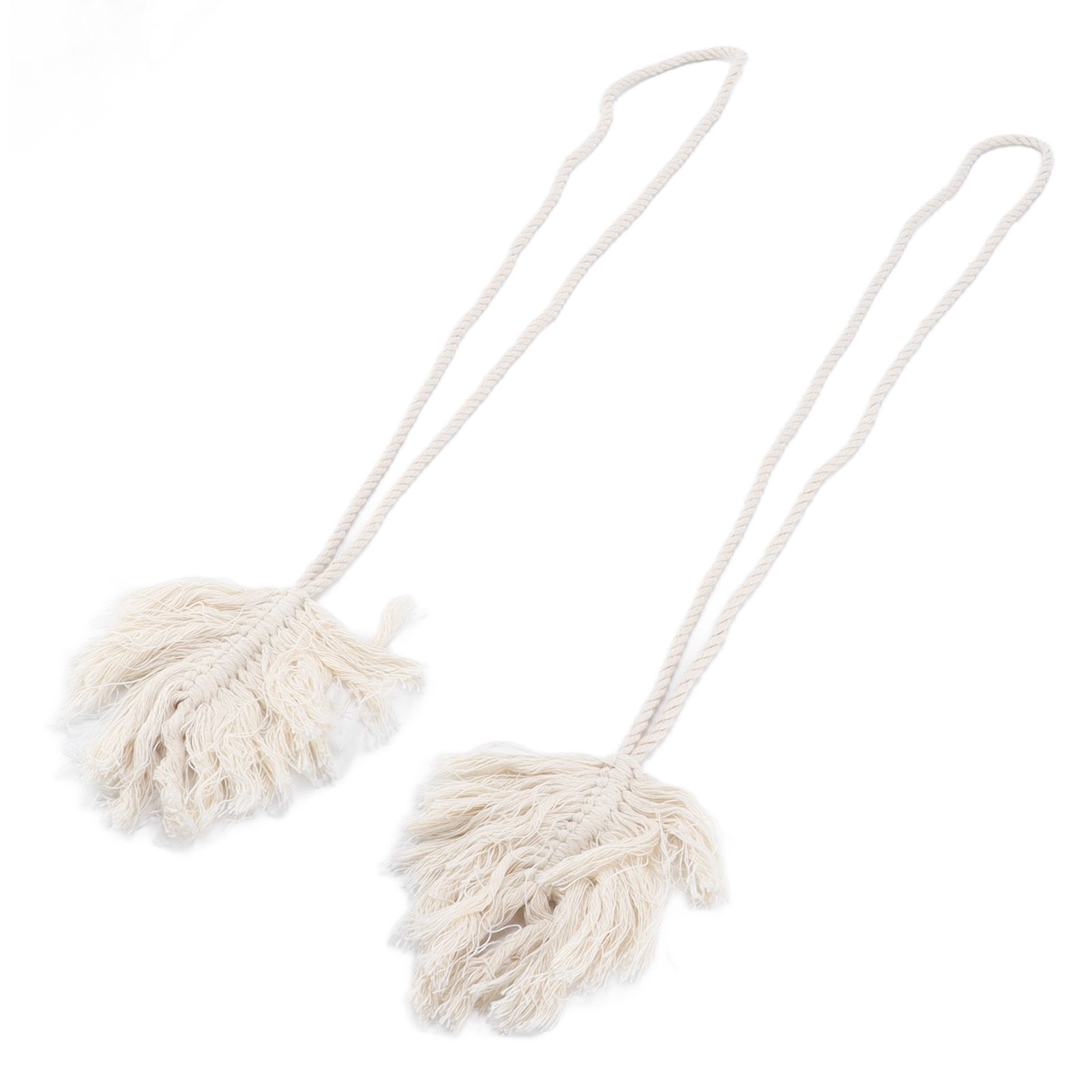 2Pcs Cotton Rope Curtain Tiebacks Leaf Shaped Tassel Curtain Clips Rope Straps for Curtain - Image 7