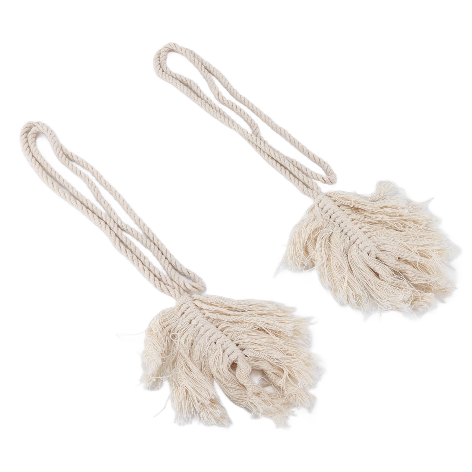 2Pcs Cotton Rope Curtain Tiebacks Leaf Shaped Tassel Curtain Clips Rope Straps for Curtain - Image 8