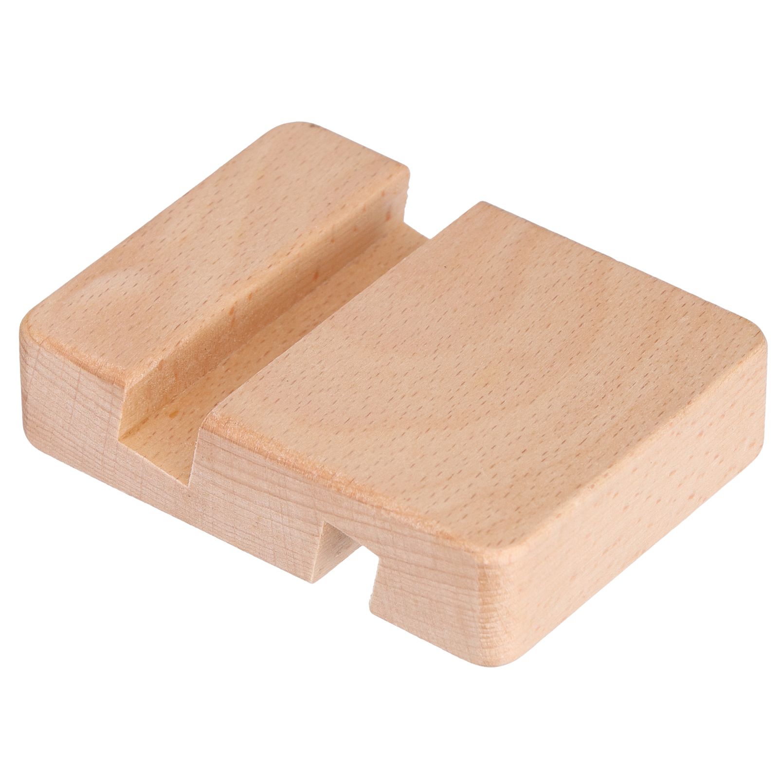 Phone Stand Wooden Compact Durable Universal Simple Stylish Modern Phone Holder for Home OfficeSquare Double Slot - Image 2