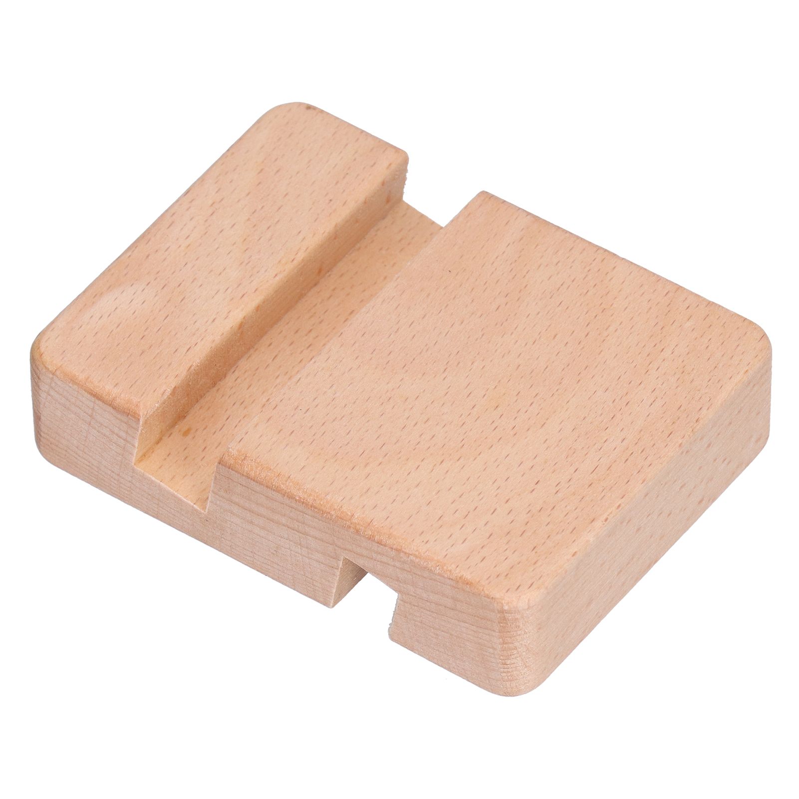 Phone Stand Wooden Compact Durable Universal Simple Stylish Modern Phone Holder for Home OfficeSquare Double Slot - Image 4