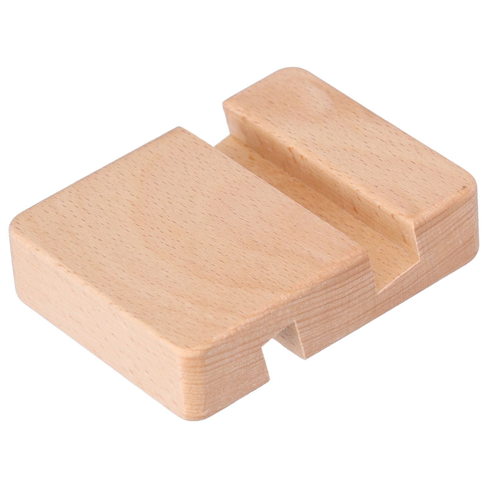 Phone Stand Wooden Compact Durable Universal Simple Stylish Modern Phone Holder for Home OfficeSquare Double Slot - Image 5
