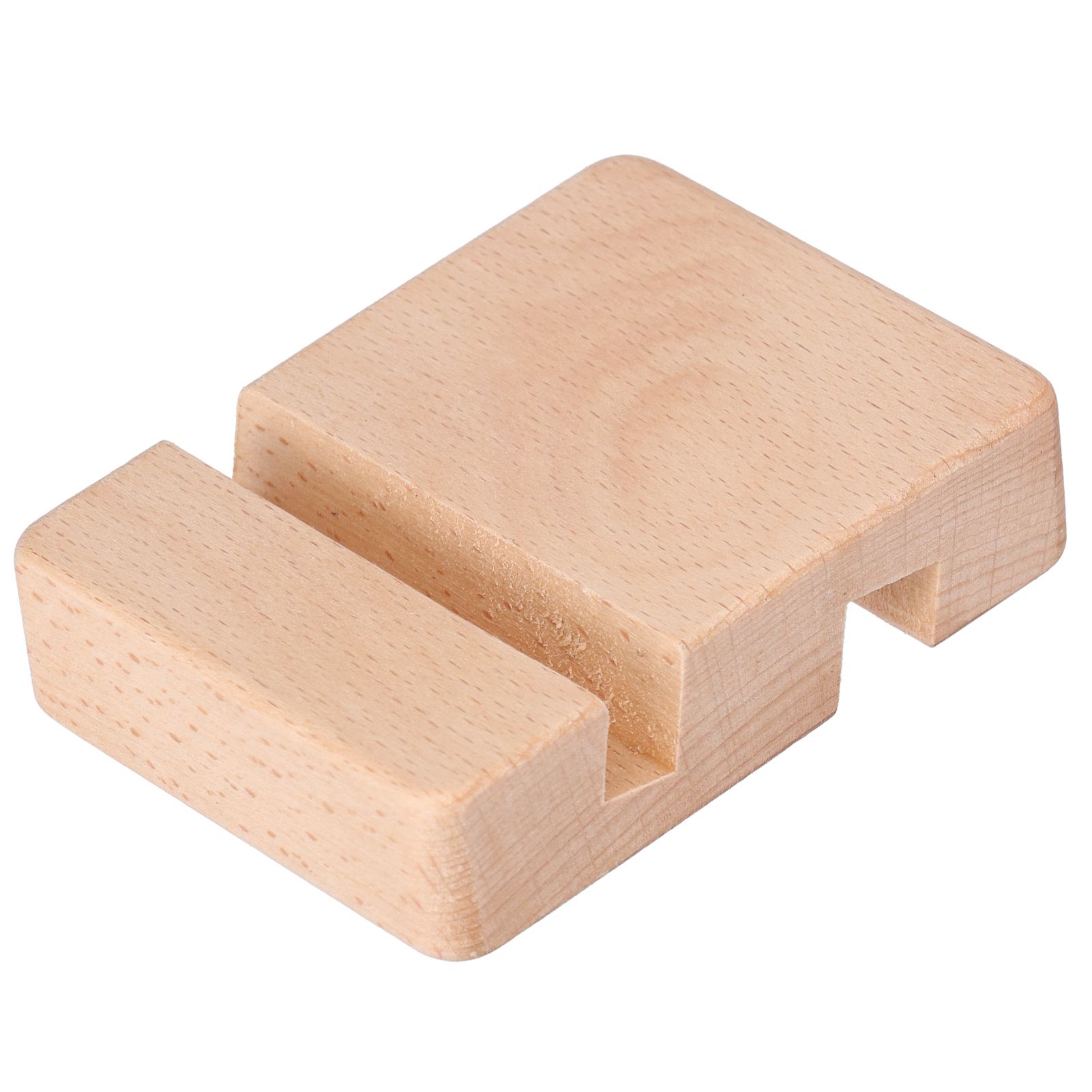 Phone Stand Wooden Compact Durable Universal Simple Stylish Modern Phone Holder for Home OfficeSquare Double Slot - Image 6