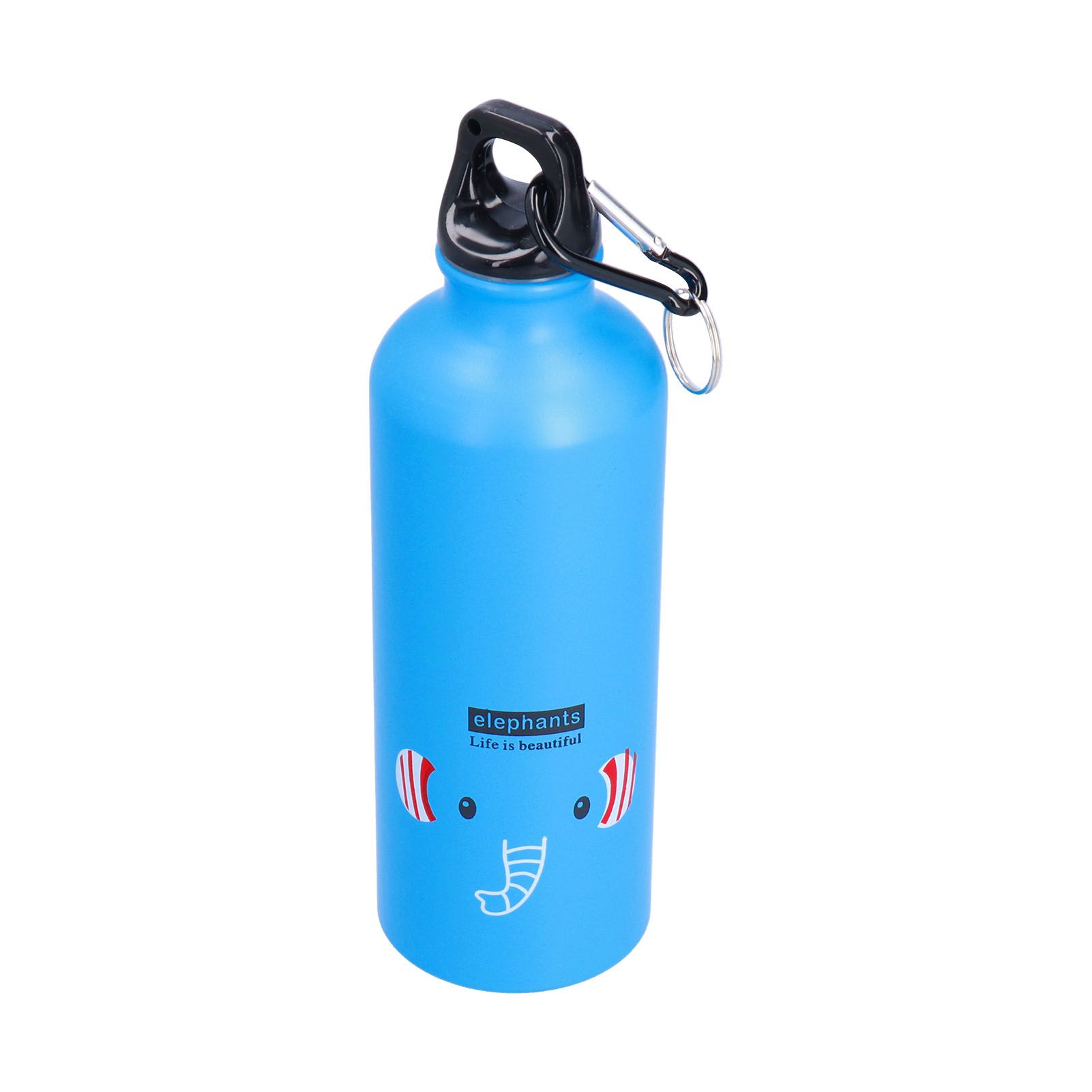 Kids Water Bottle Cute Cartoon 500ml Aluminum Insulated Water Bottle Sport Water JugBlue Elephant - Image 1