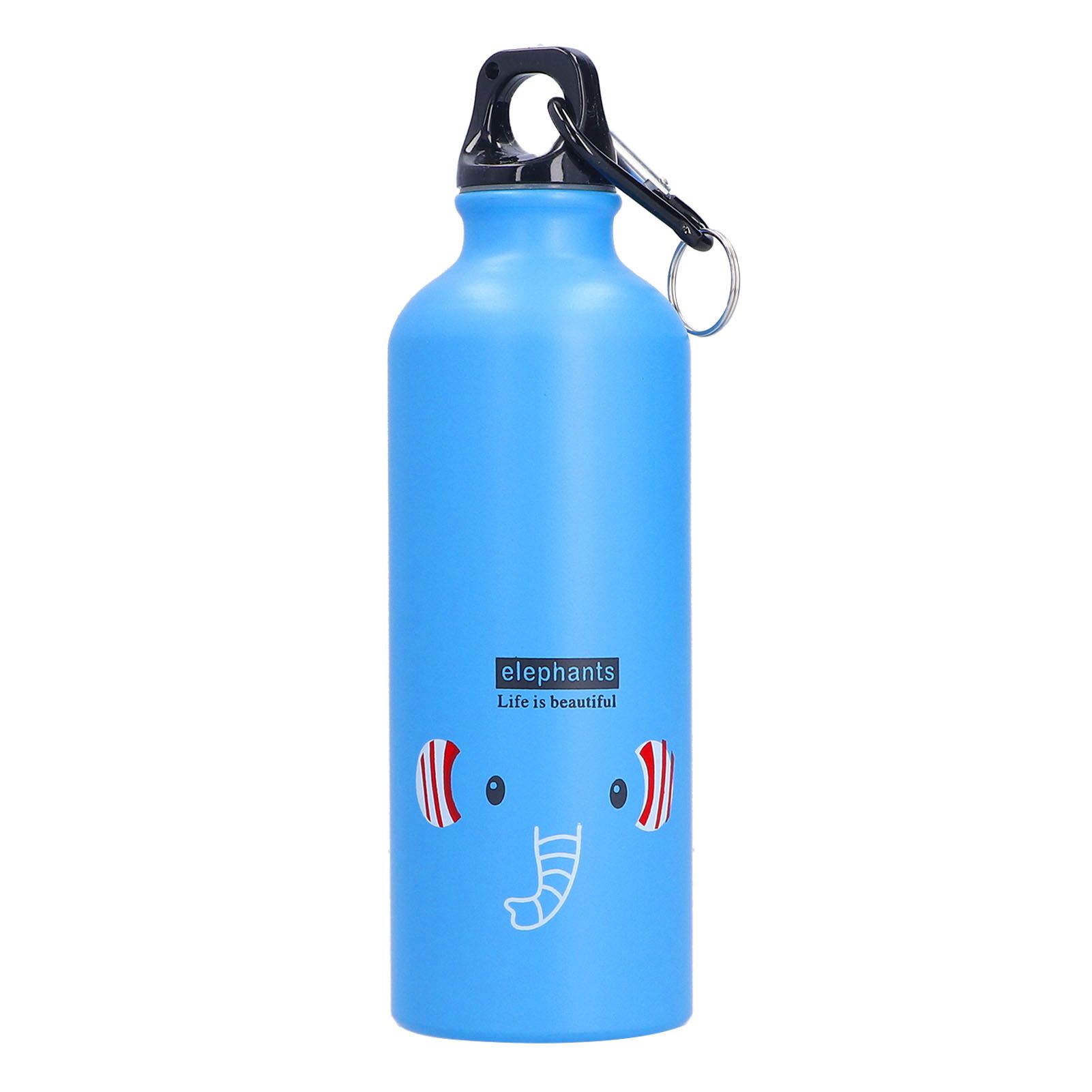 Kids Water Bottle Cute Cartoon 500ml Aluminum Insulated Water Bottle Sport Water JugBlue Elephant - Image 3