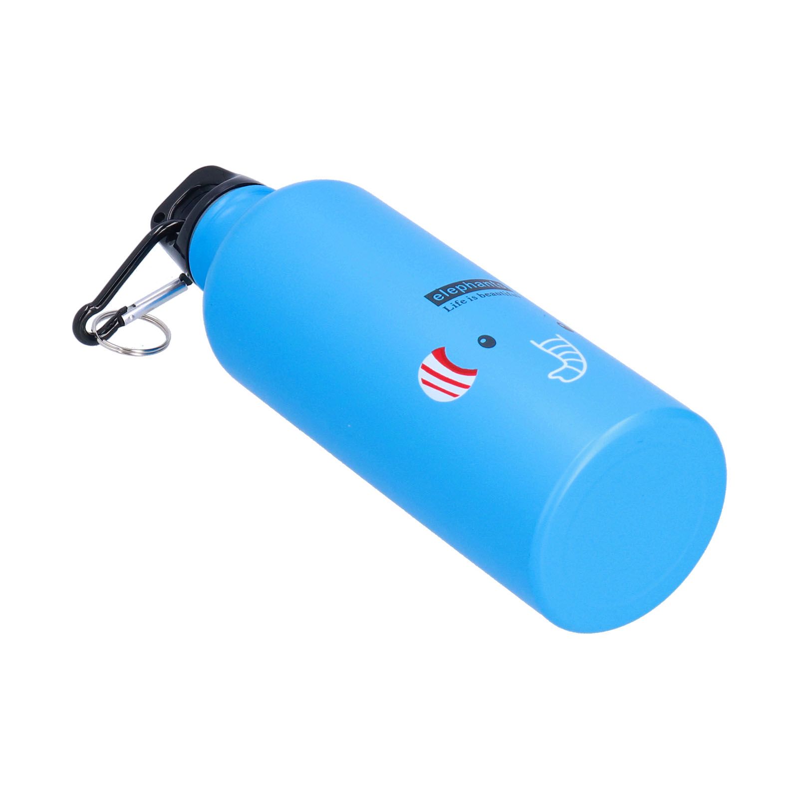Kids Water Bottle Cute Cartoon 500ml Aluminum Insulated Water Bottle Sport Water JugBlue Elephant - Image 8