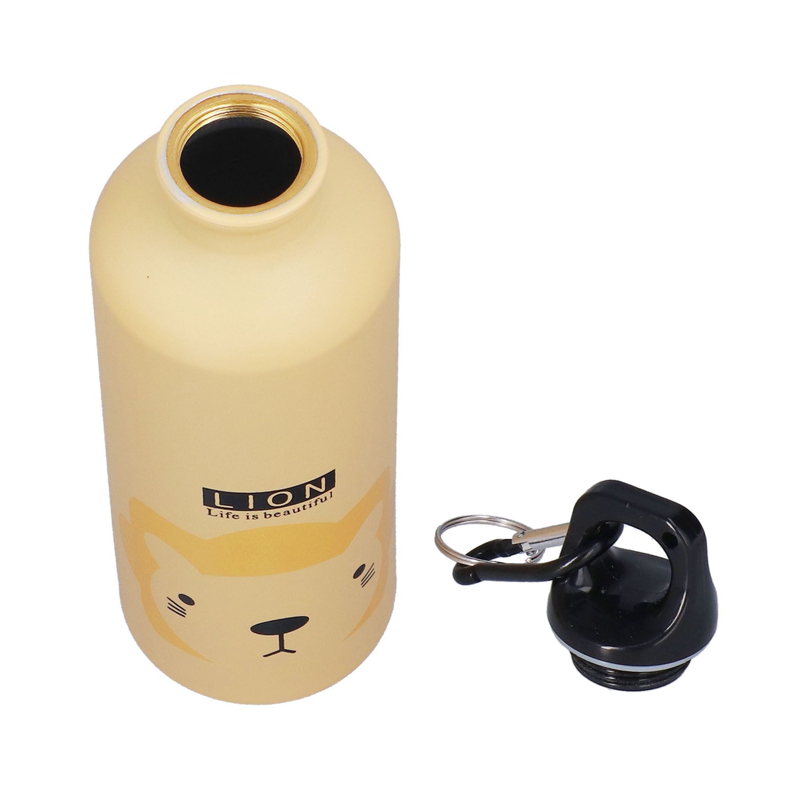 Kids Water Bottle Cute Cartoon 500ml Aluminum Insulated Water Bottle Sport Water JugYellow Lion - Image 2